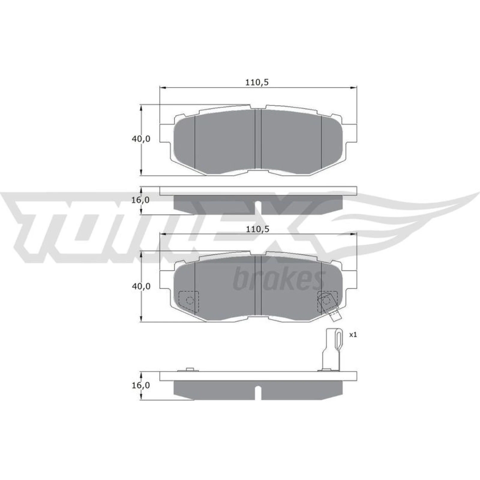 TOMEX brakes Bremsbelagsatz, Scheibenbremse TX 17-66