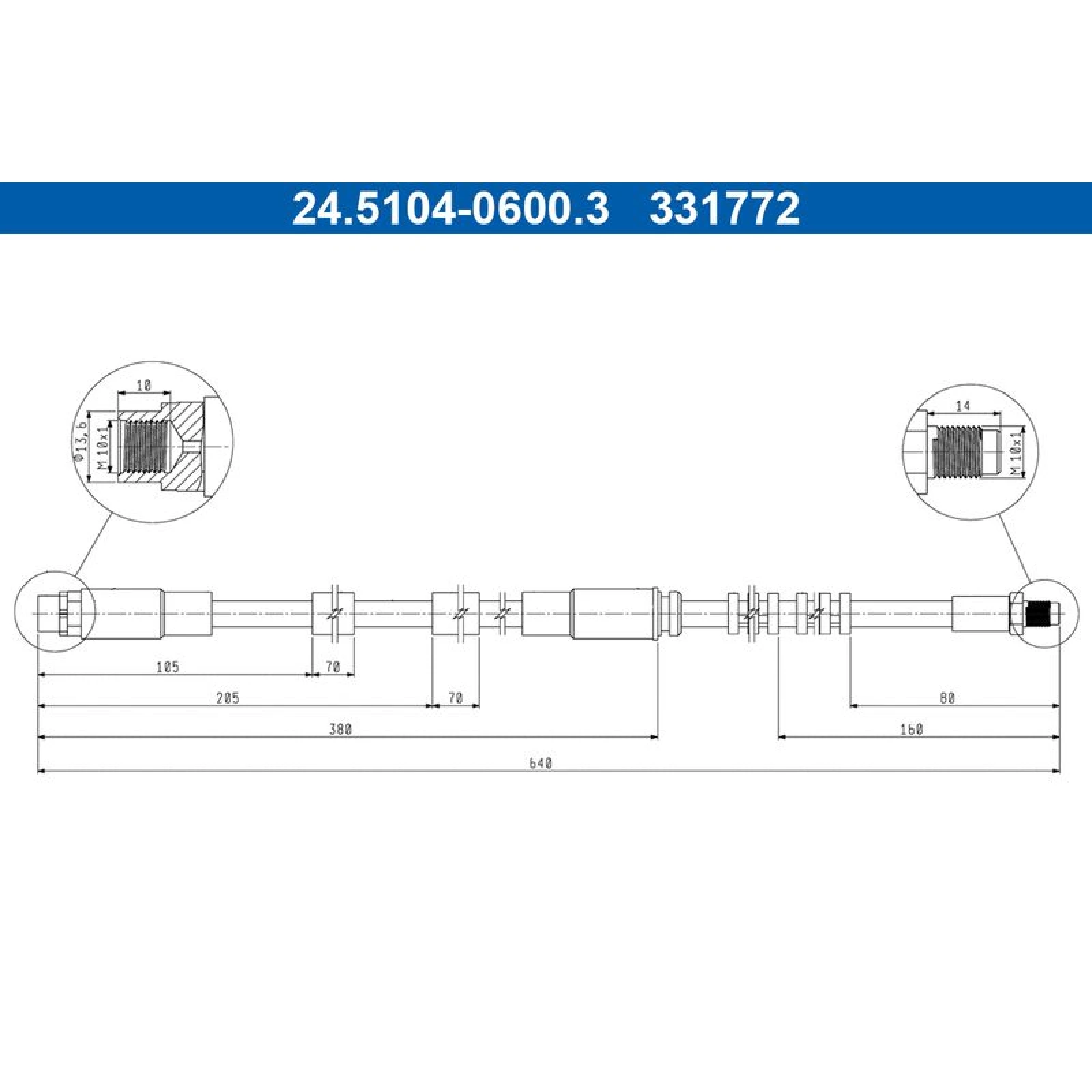 ATE Bremsleitung 24.5104-0600.3