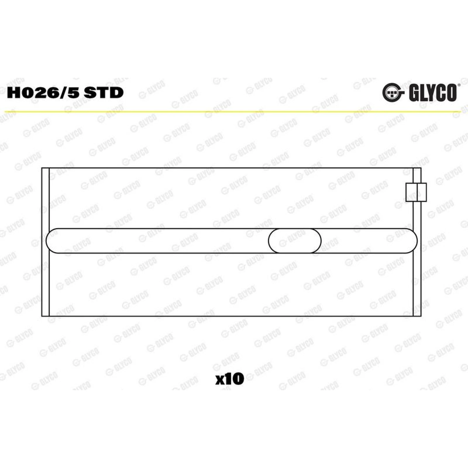 GLYCO Kurbelwellenlager H026/5 STD