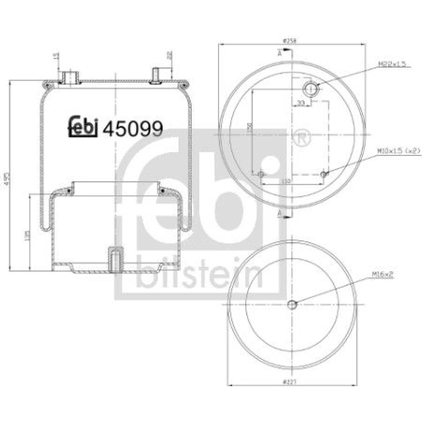 FEBI BILSTEIN Luftfeder 45099