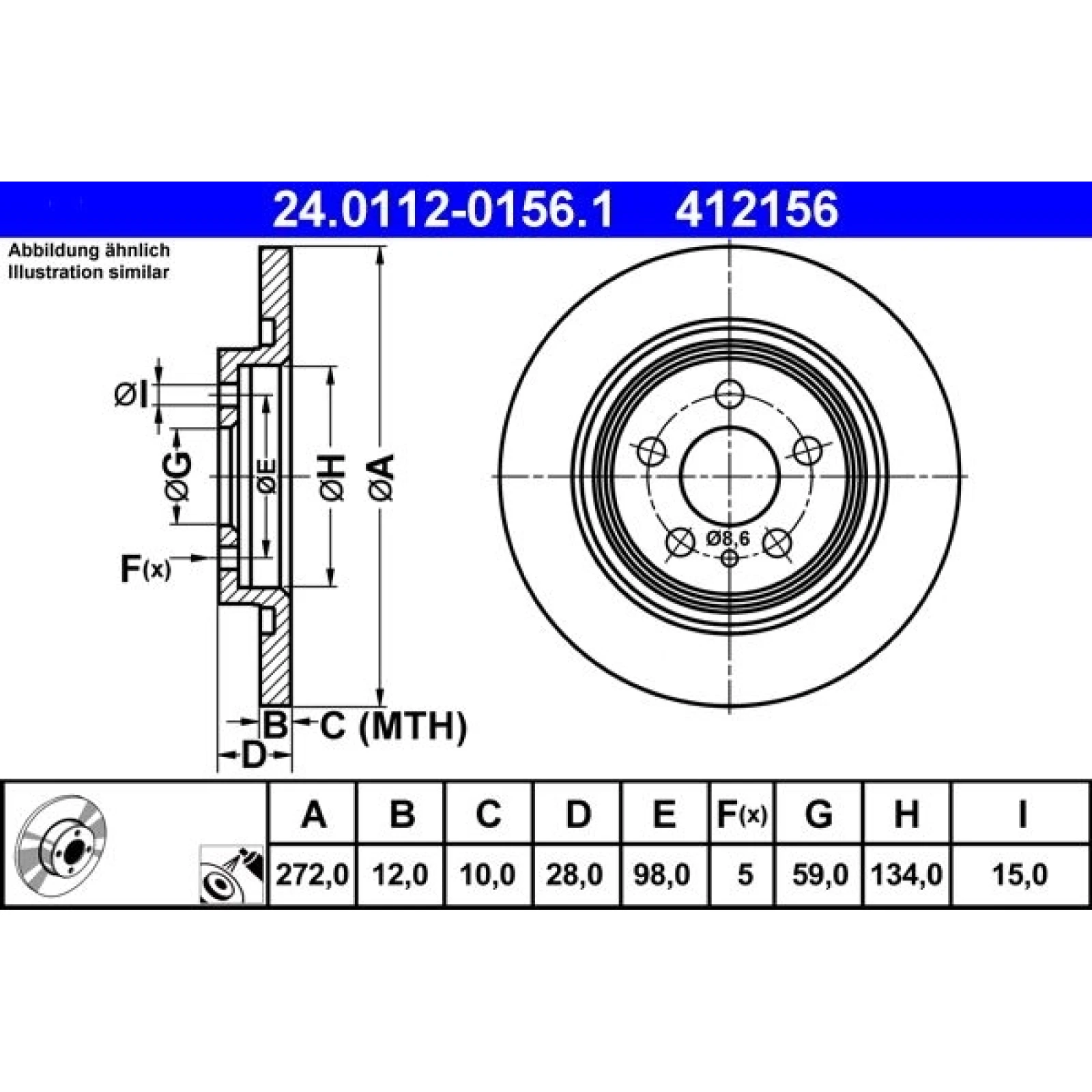 Bremsscheibe 24.0112-0156.1