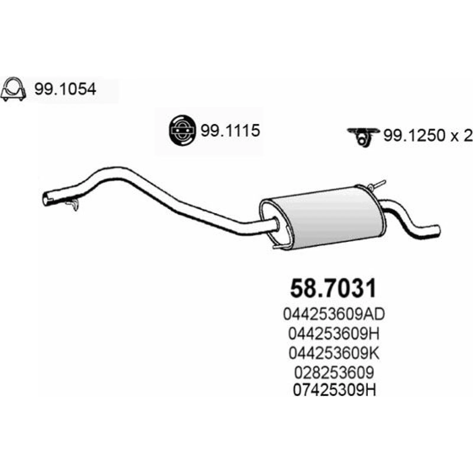 Endschalldämpfer 58.7031