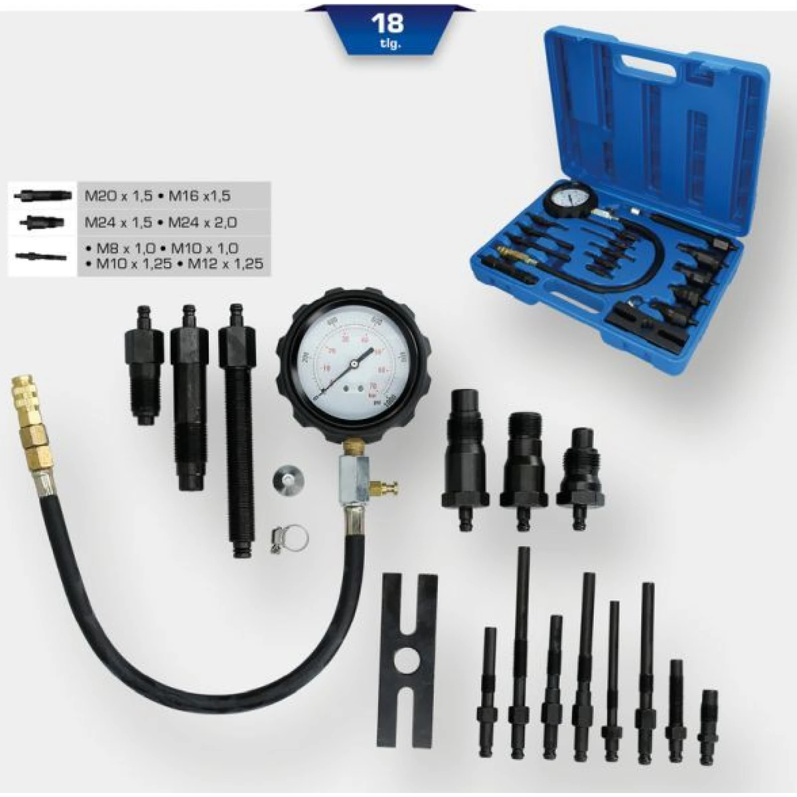 BRILLIANT TOOLS Kompressionstester-Set BT581000