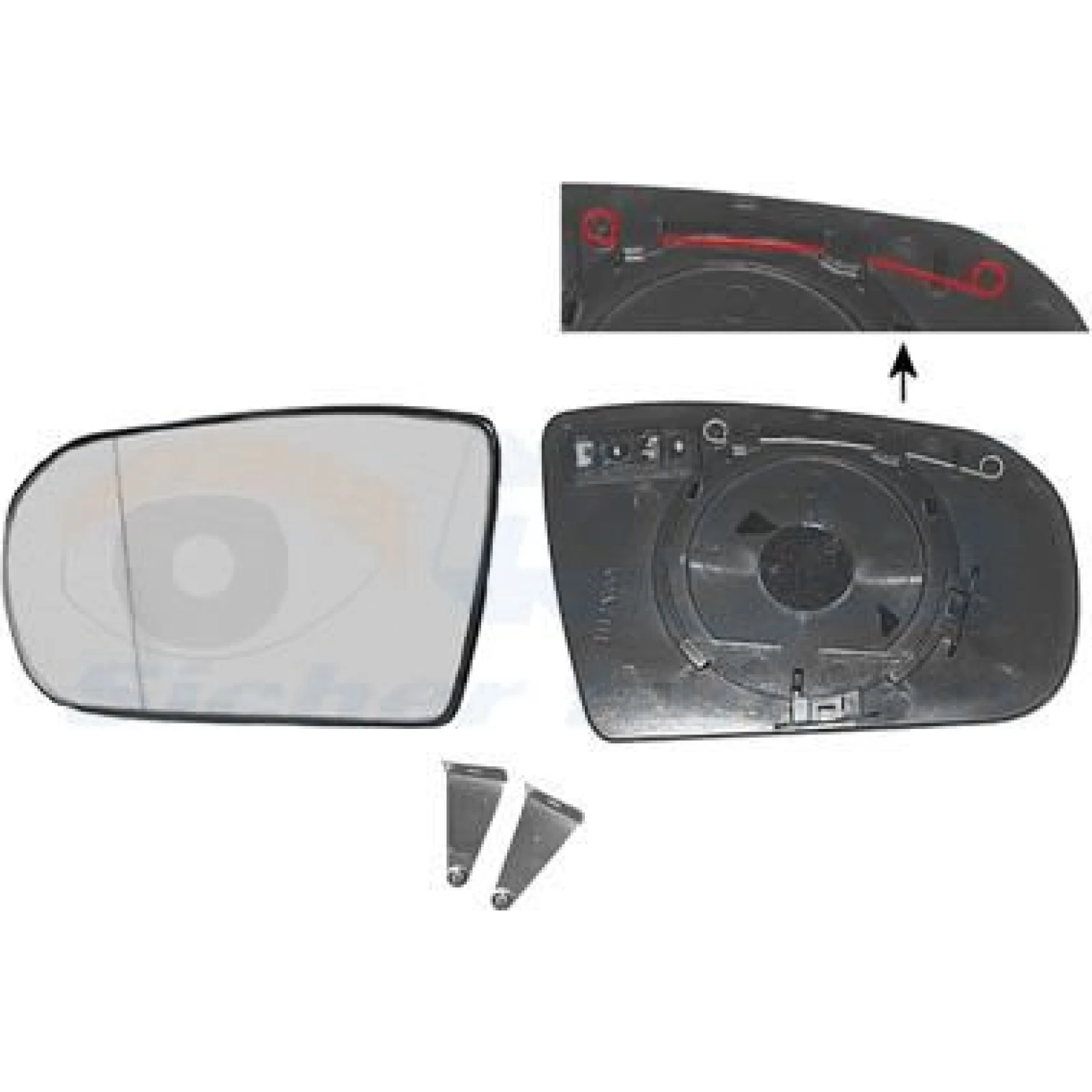 VAN WEZEL Spiegelglas, Außenspiegel 3029838