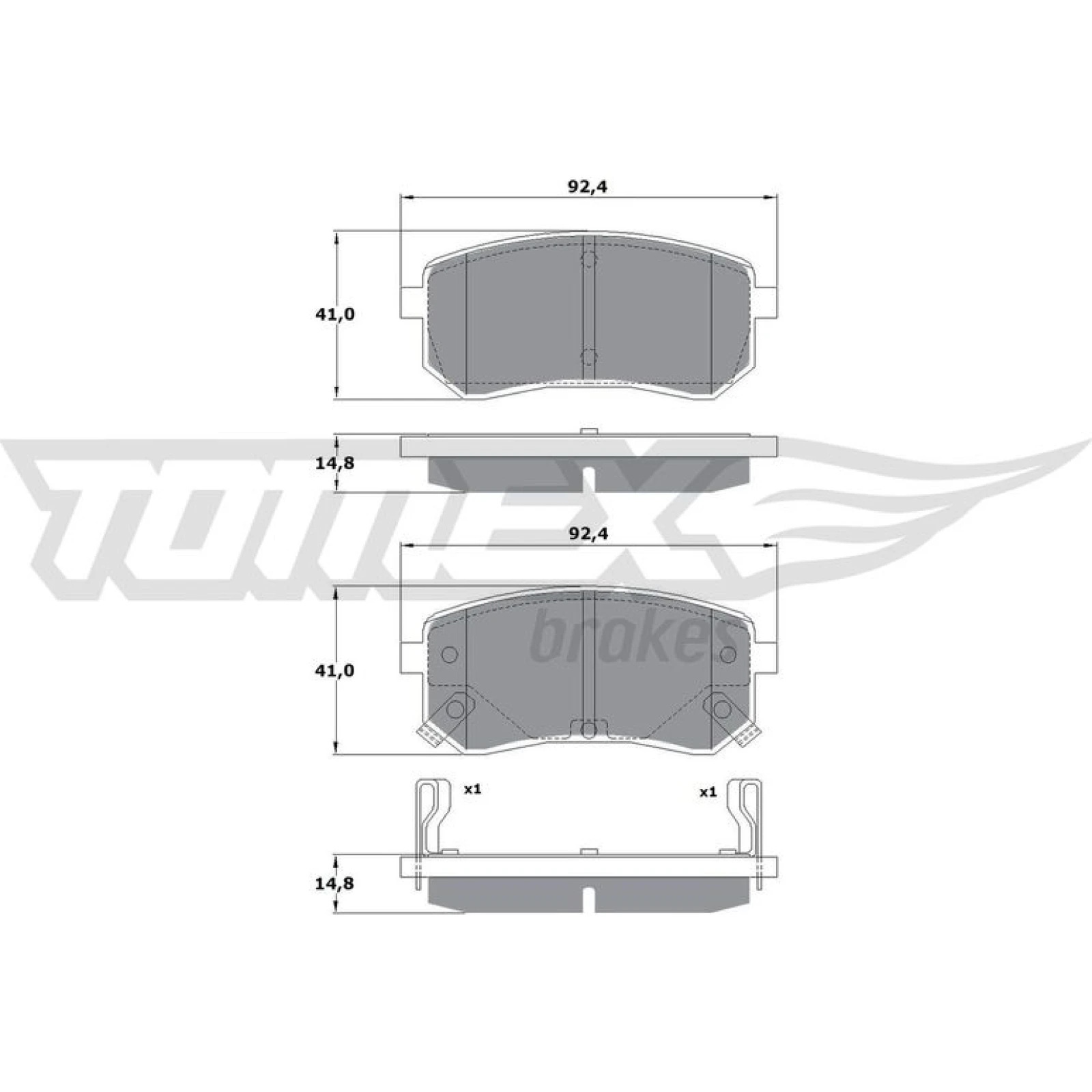 TOMEX brakes Bremsbelagsatz, Scheibenbremse TX 15-80