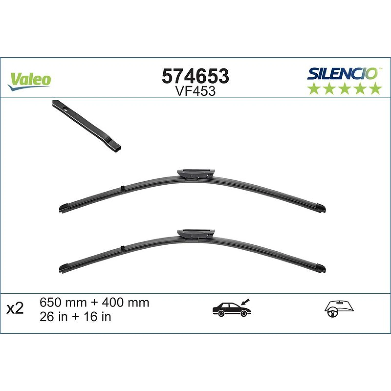 Valeo VM453 Silencio X.TRM Wischer 574653