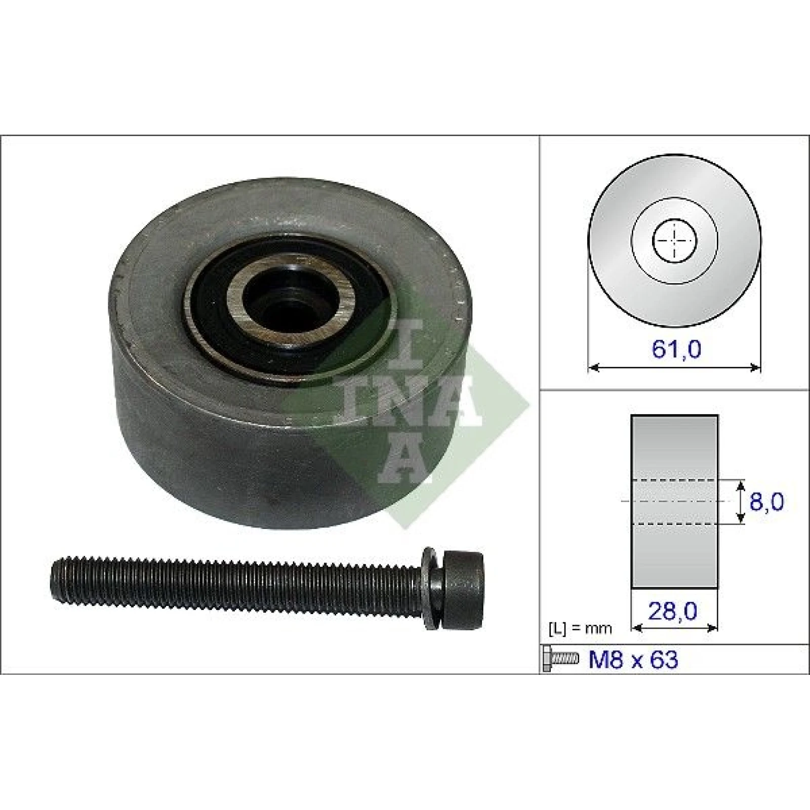 Umlenk-/Führungsrolle, Zahnriemen 532 0472 10