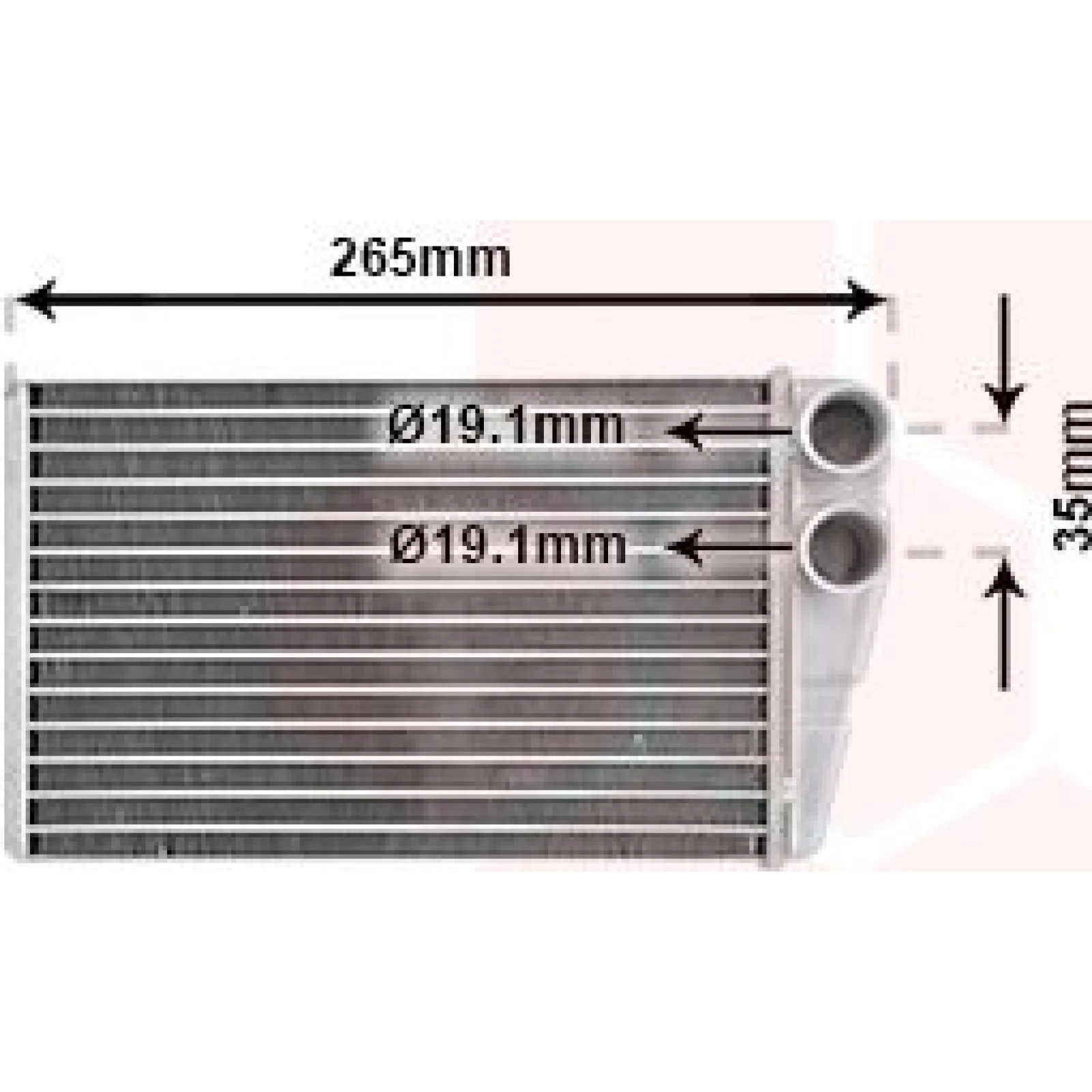 VAN WEZEL Wärmetauscher, Innenraumheizung 43006354