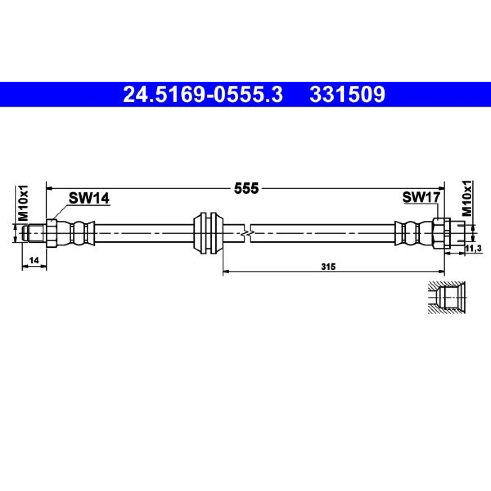 Bremsschlauch 24.5169-0555.3
