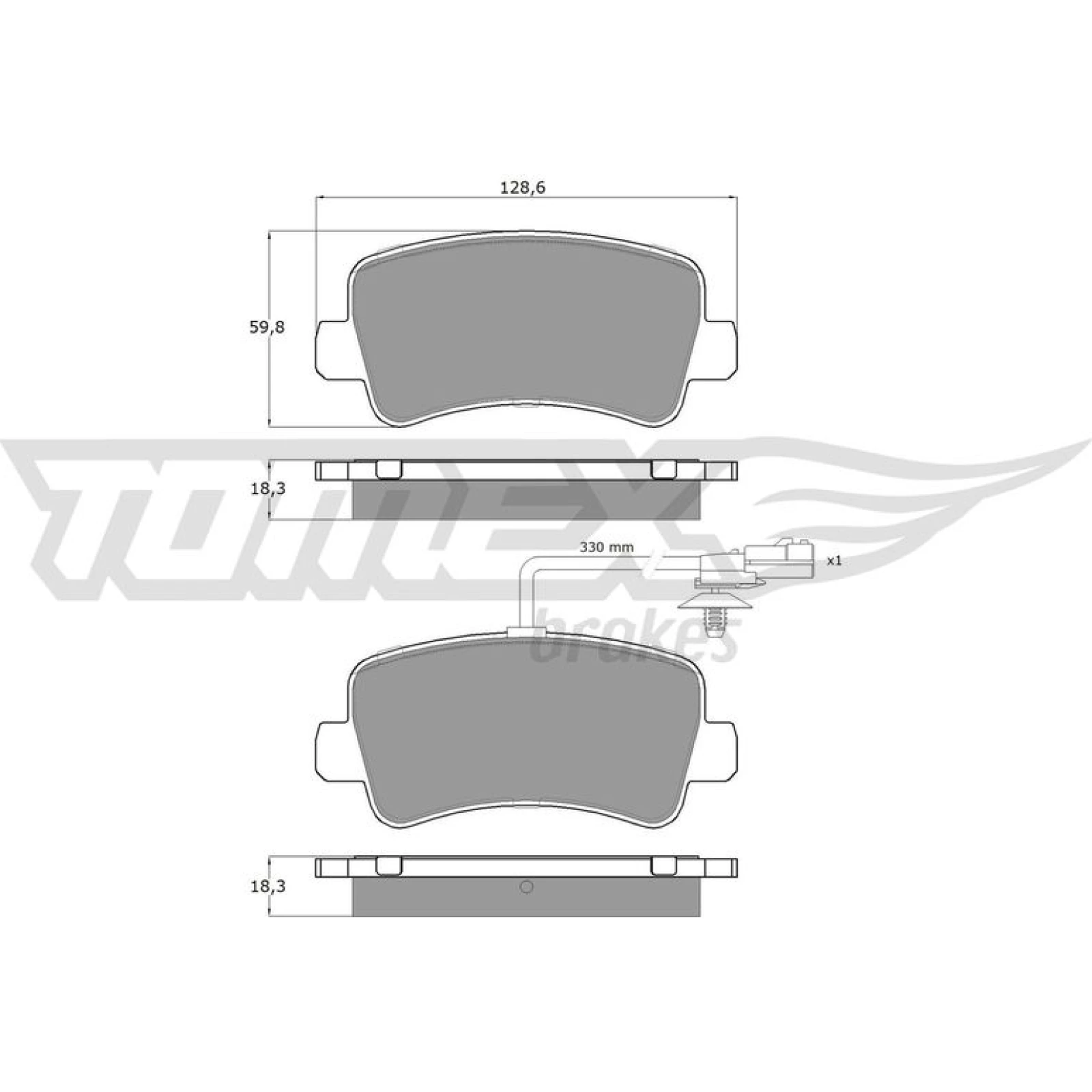 TOMEX brakes Bremsbelagsatz, Scheibenbremse TX 16-48