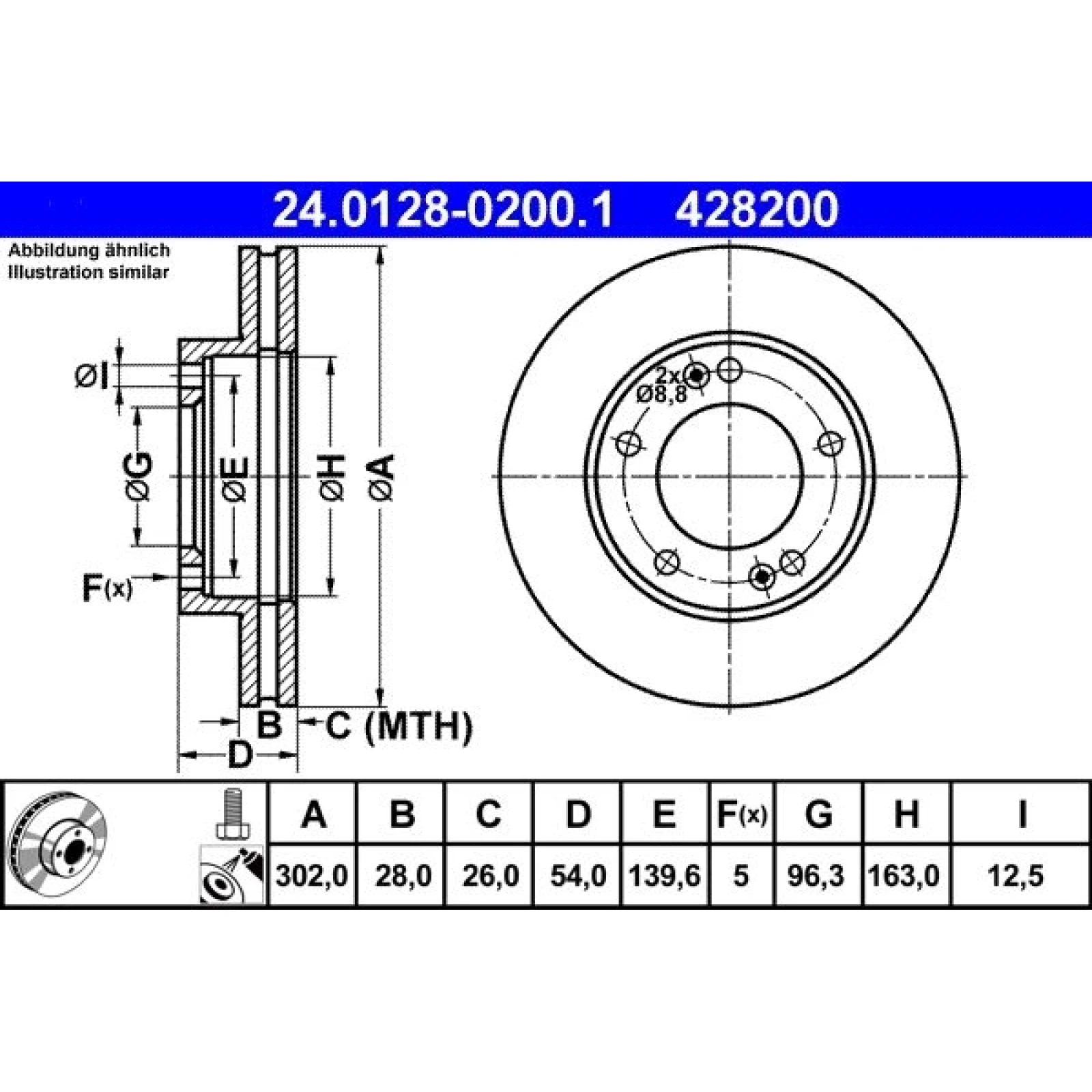 Bremsscheibe 24.0128-0200.1