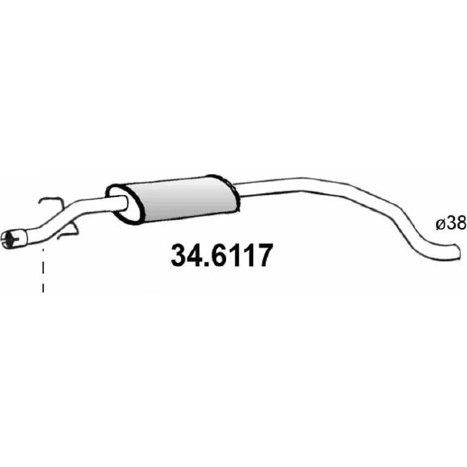 Mittelschalldämpfer 34.6117