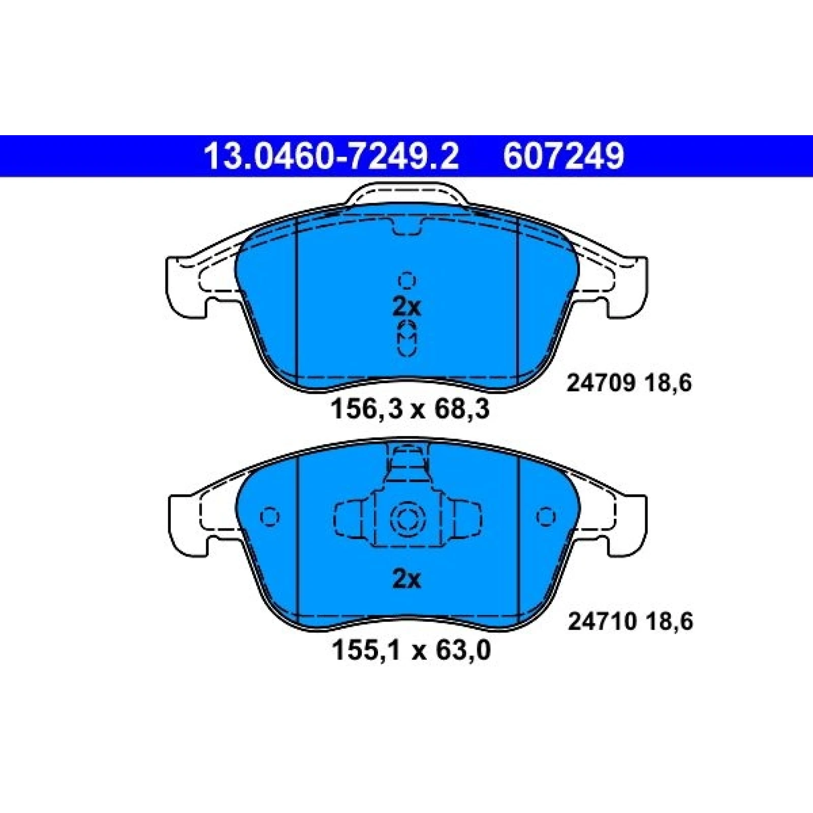 Bremsbelagsatz Renault P. Clio/Laguna/Megane/Scenic 07 13.0460-7249.2