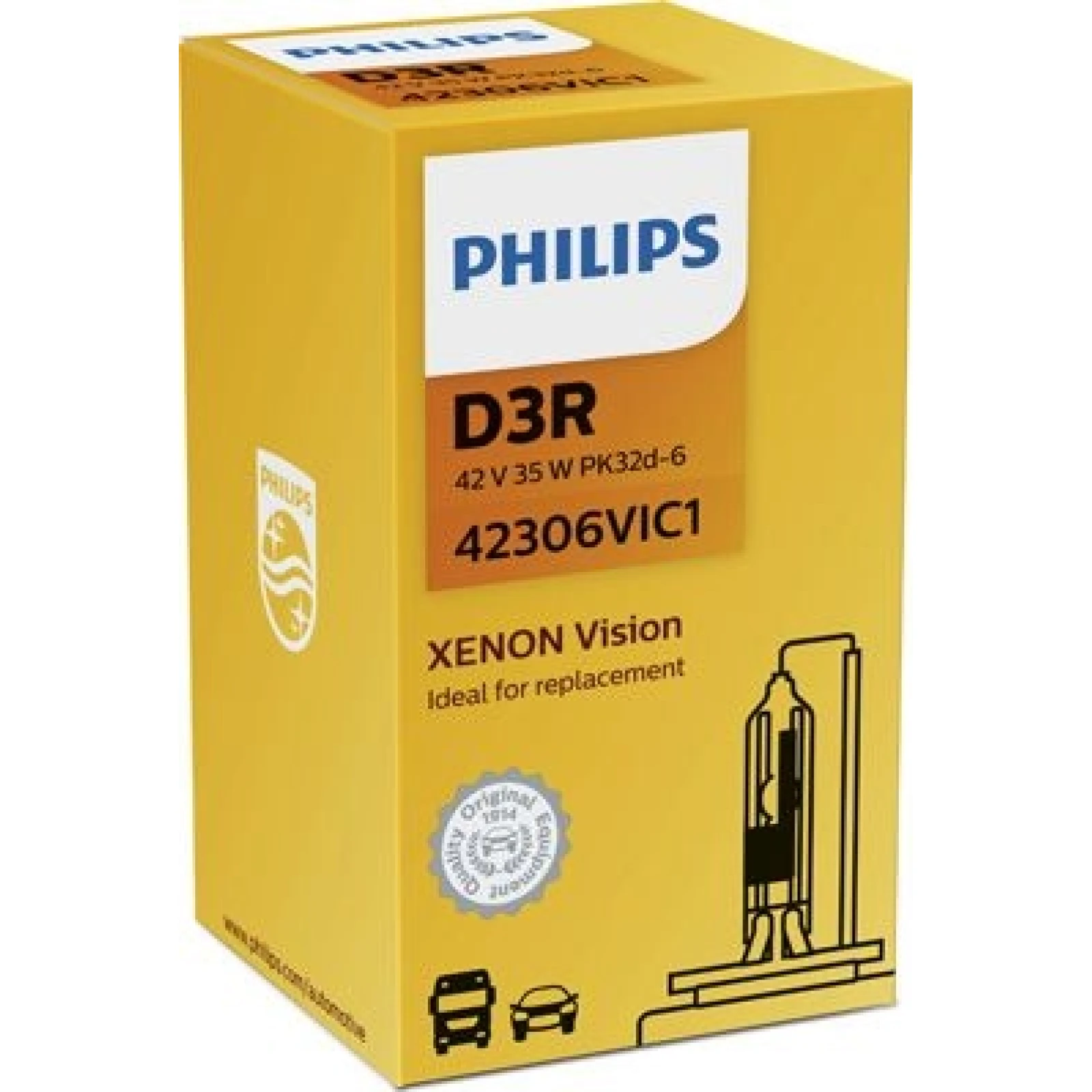 D3R 35W PK32d-6 Xenon Vision 4400K 1 Stück Philips 42306VIC1