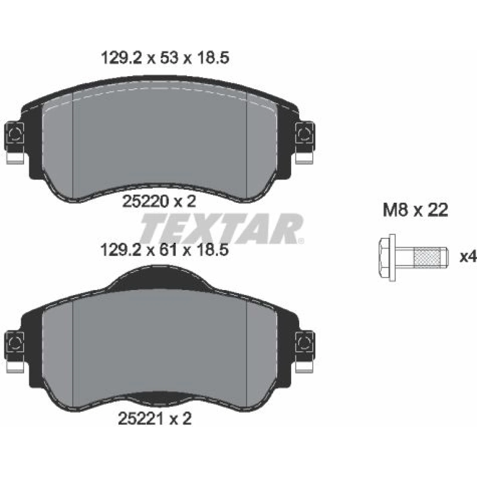 Bremsbelagsatz Citroen C4 1.2-1.6 09 2522001