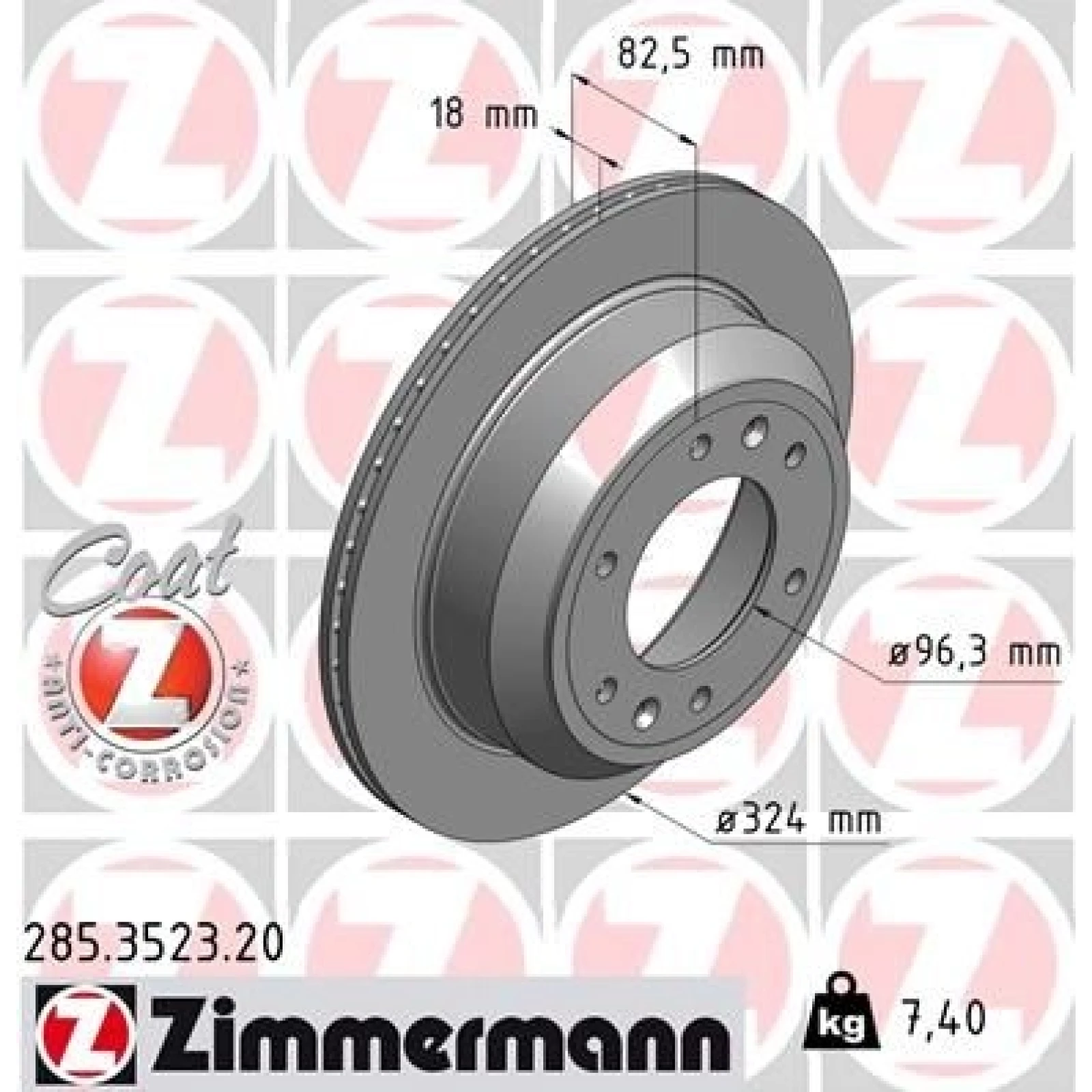 ZIMMERMANN Bremsscheibe 285.3523.20