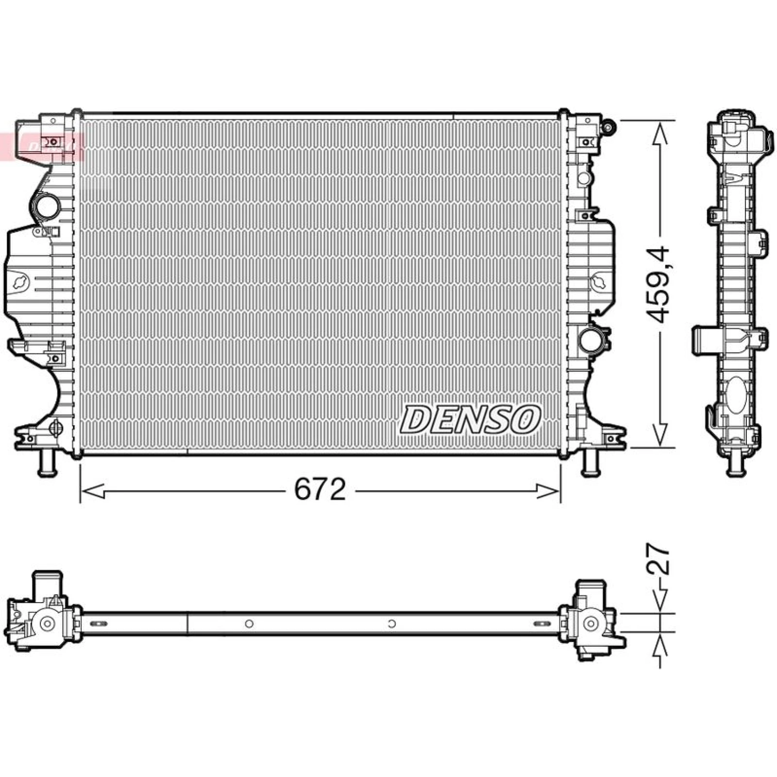 DENSO Kühler, Motorkühlung DRM10120