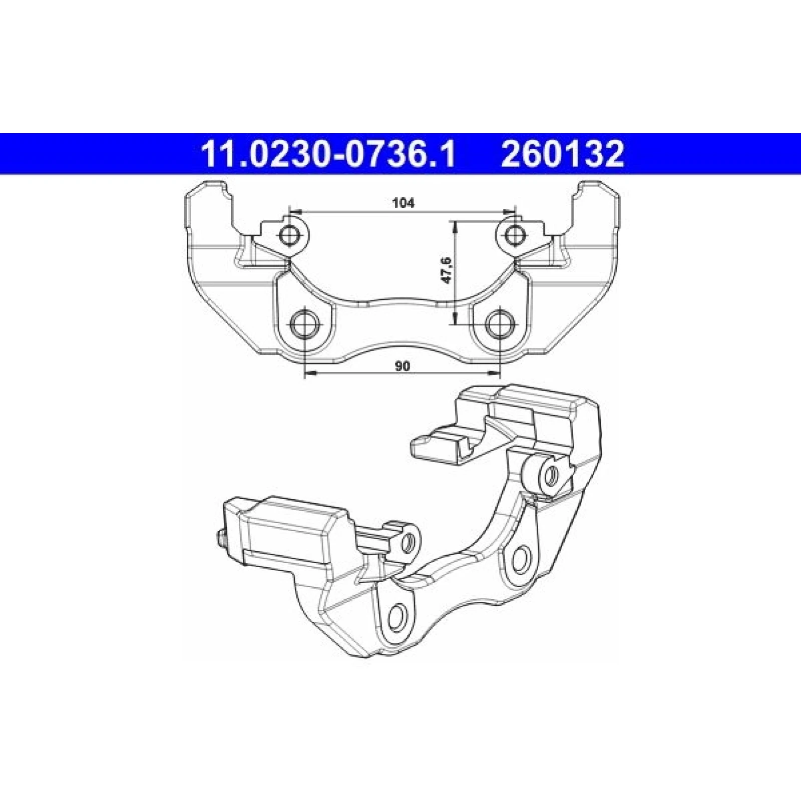 Halter, Bremssattel 11.0230-0736.1