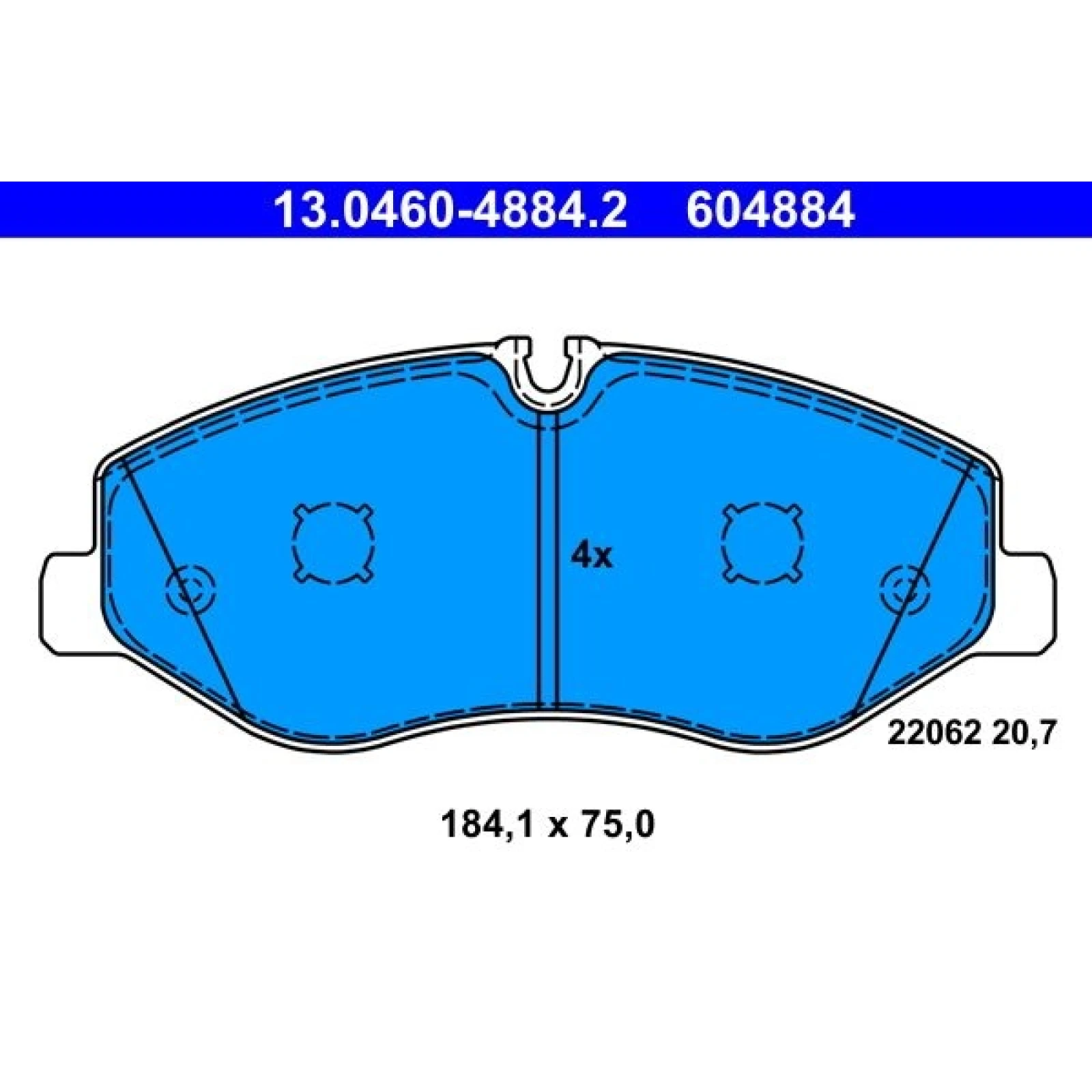 Bremsbelagsatz Db P. Vito 14 13.0460-4884.2