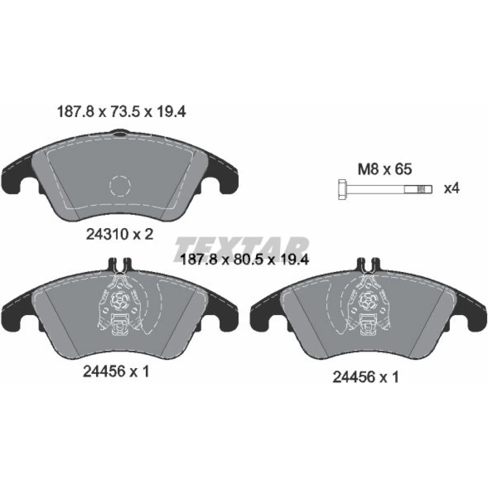 Bremsbelagsatz Db P. W204 280-350/W212/Cls 2431001