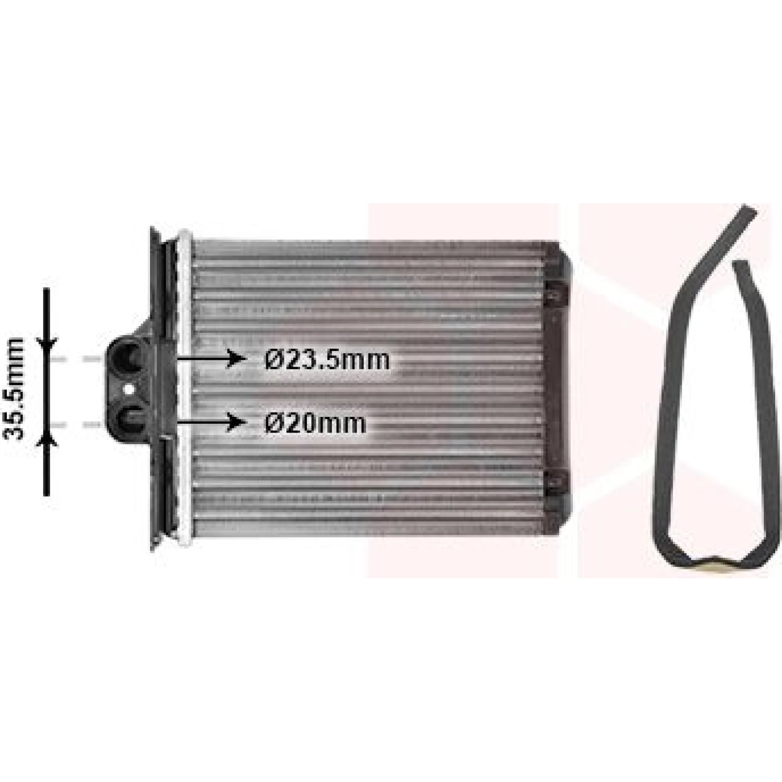 VAN WEZEL Wärmetauscher, Innenraumheizung 37006217