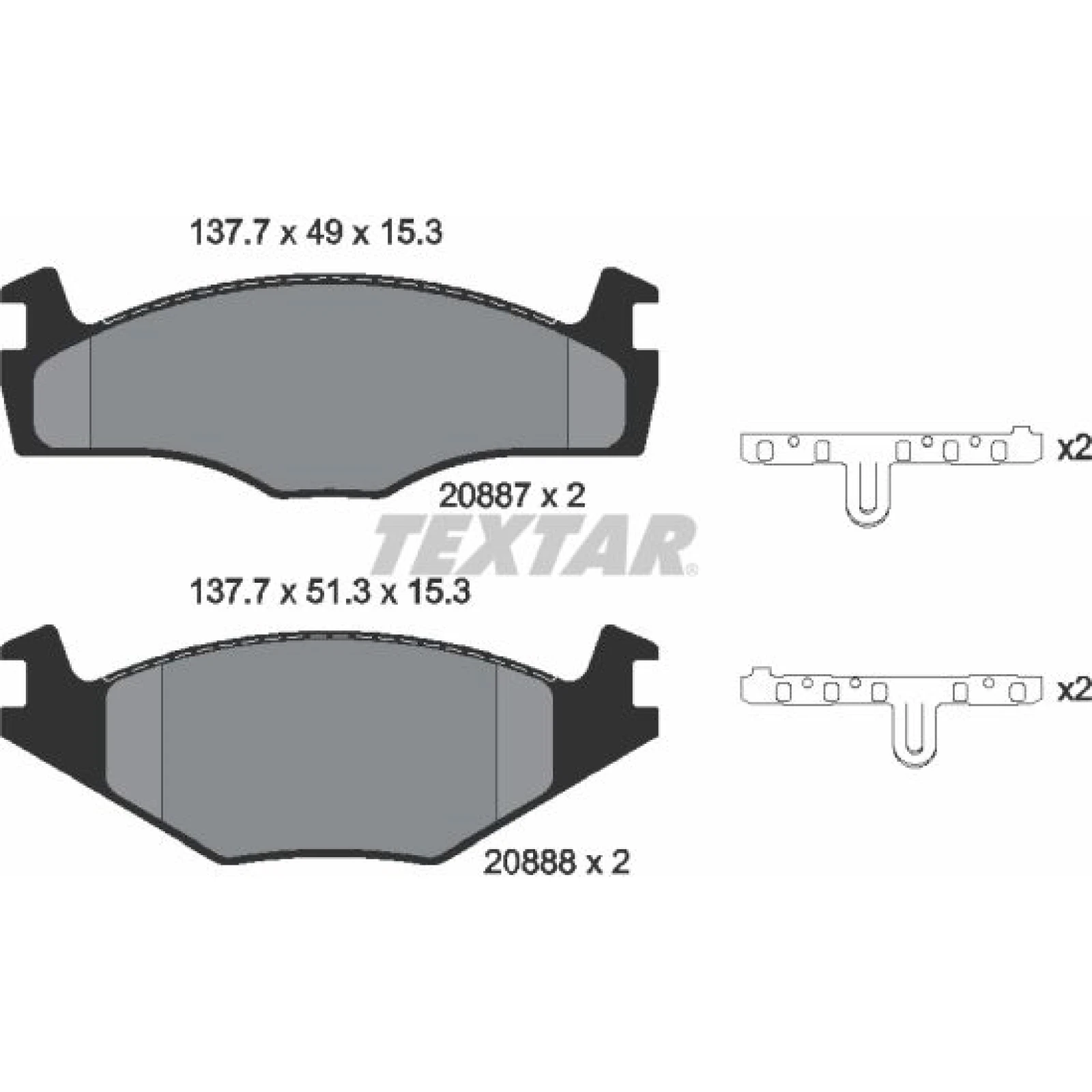 Bremsbelagsatz Vw P. Golf/Jetta/P 2088707
