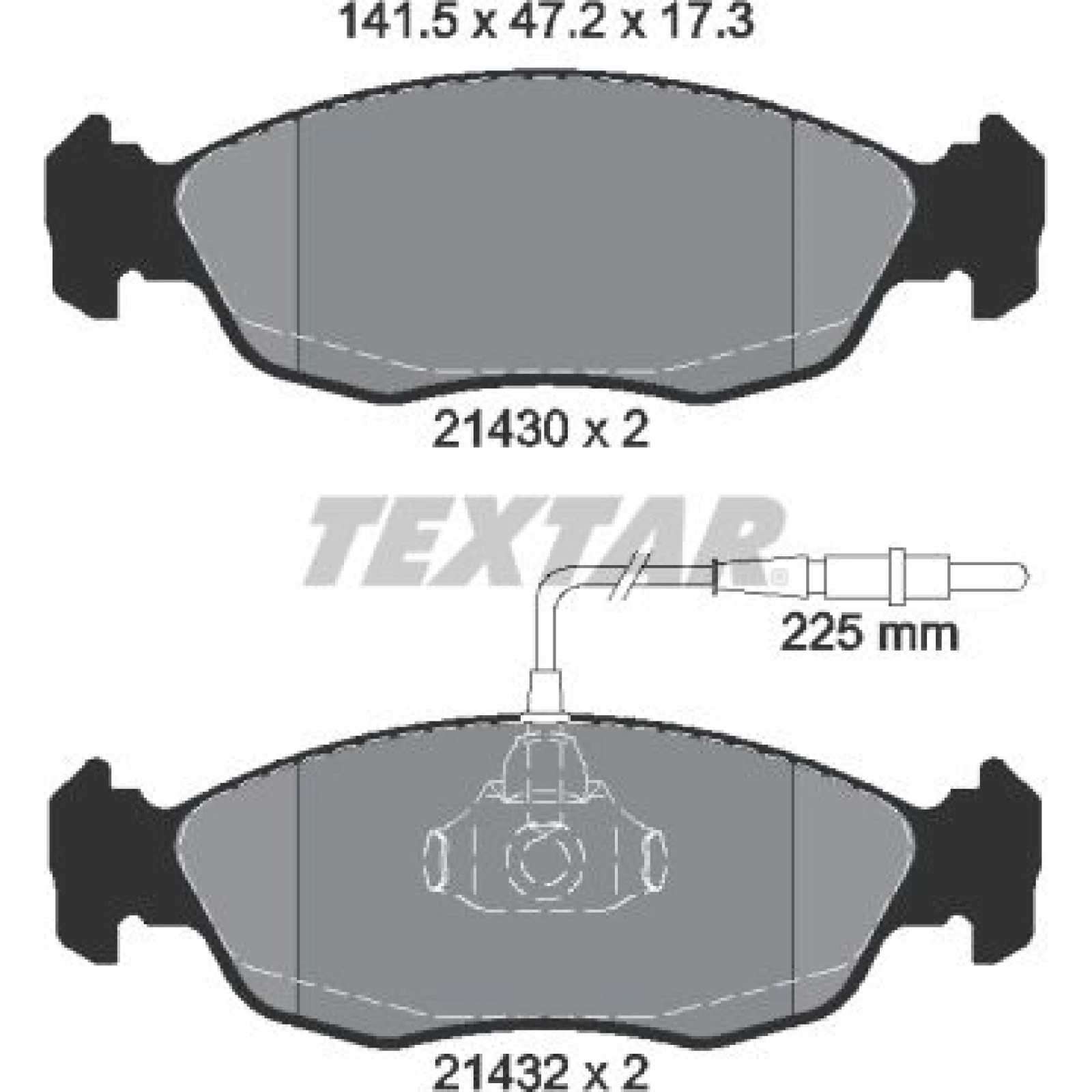 Bremsbelagsatz Peugeot S. 306 2143001