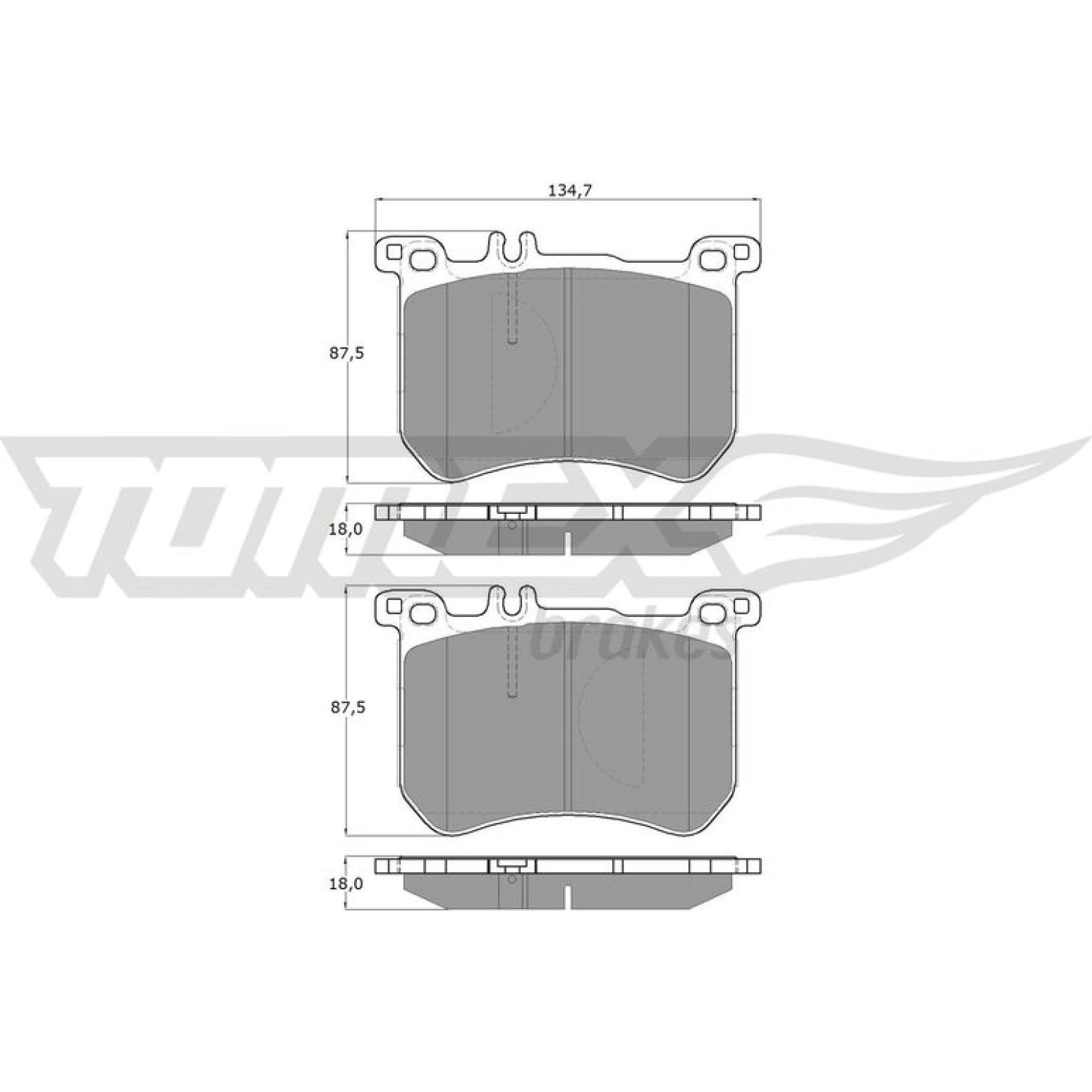 TOMEX brakes Bremsbelagsatz, Scheibenbremse TX 18-77