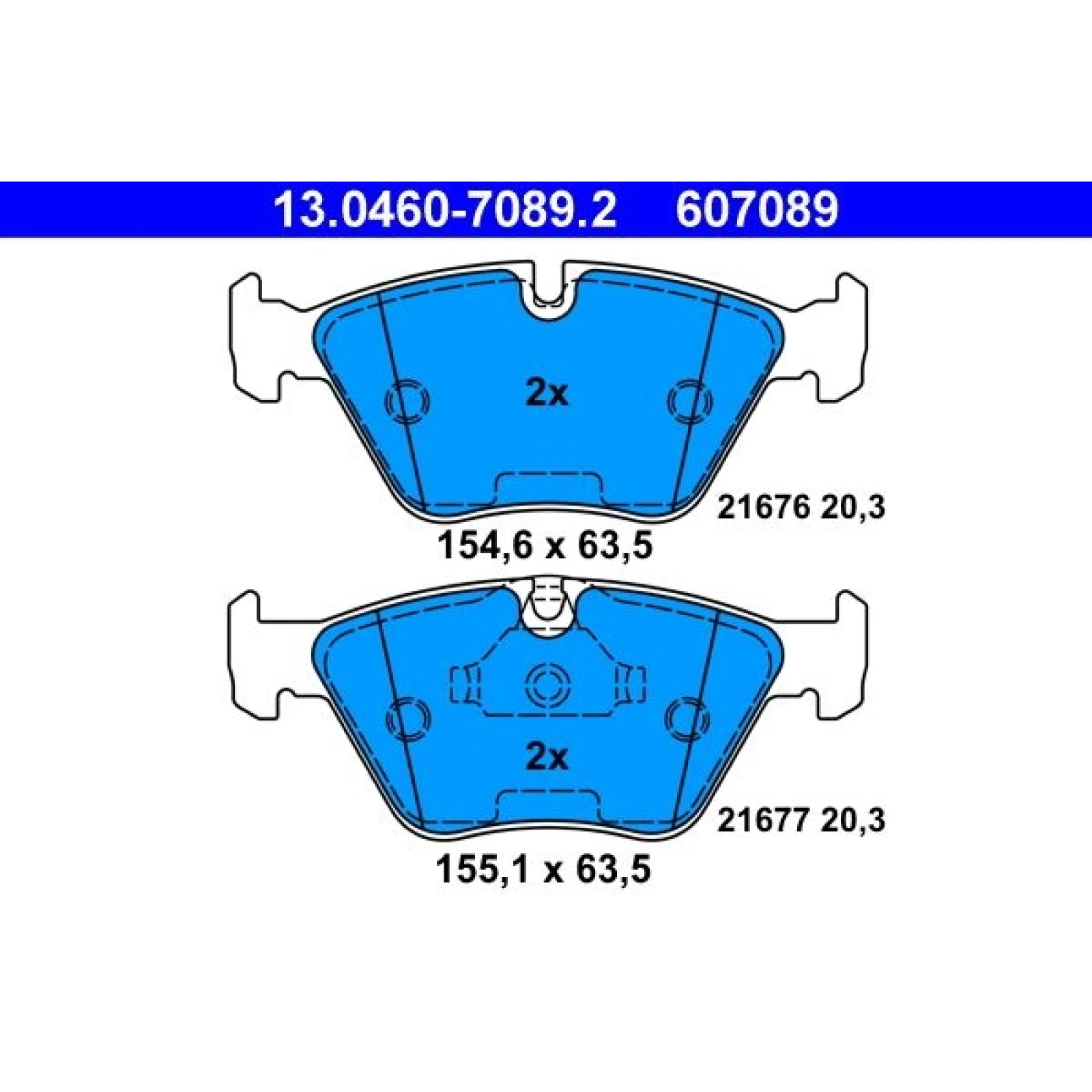 Bremsbelagsatz Bmw P. E39 2.0-3.5 95-04 13.0460-7089.2