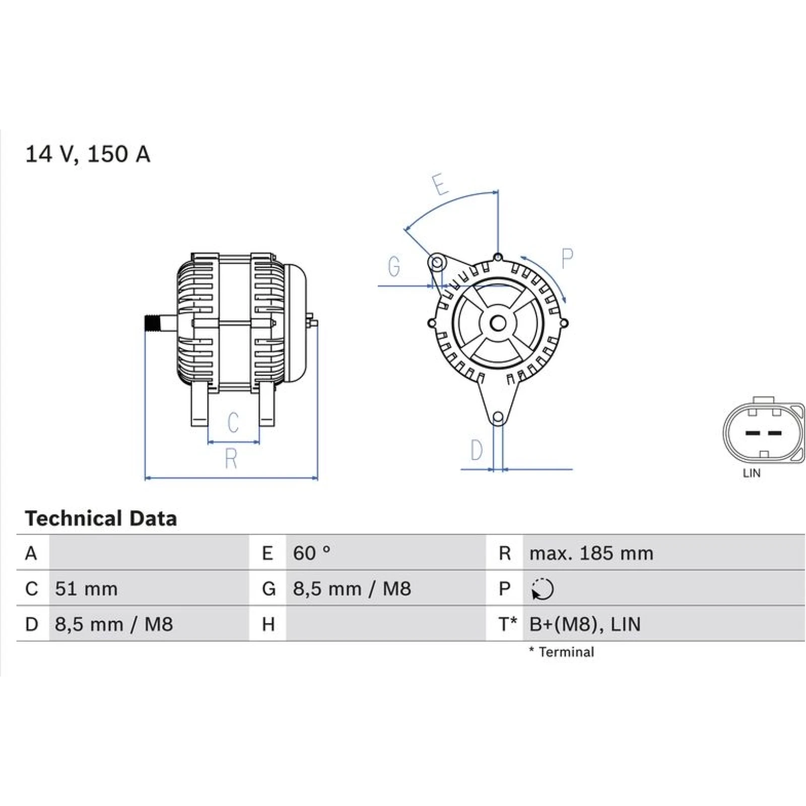 Bosch Lichtmaschine 0 986 048 380