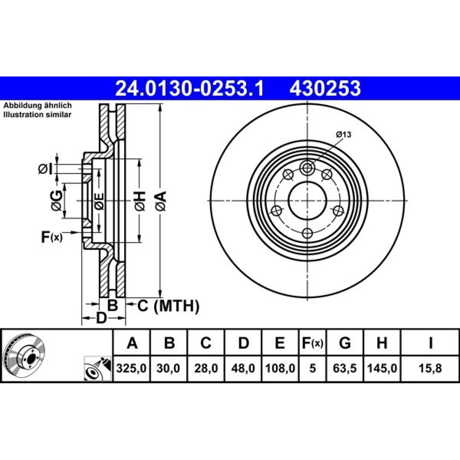 Bremsscheibe 24.0130-0253.1