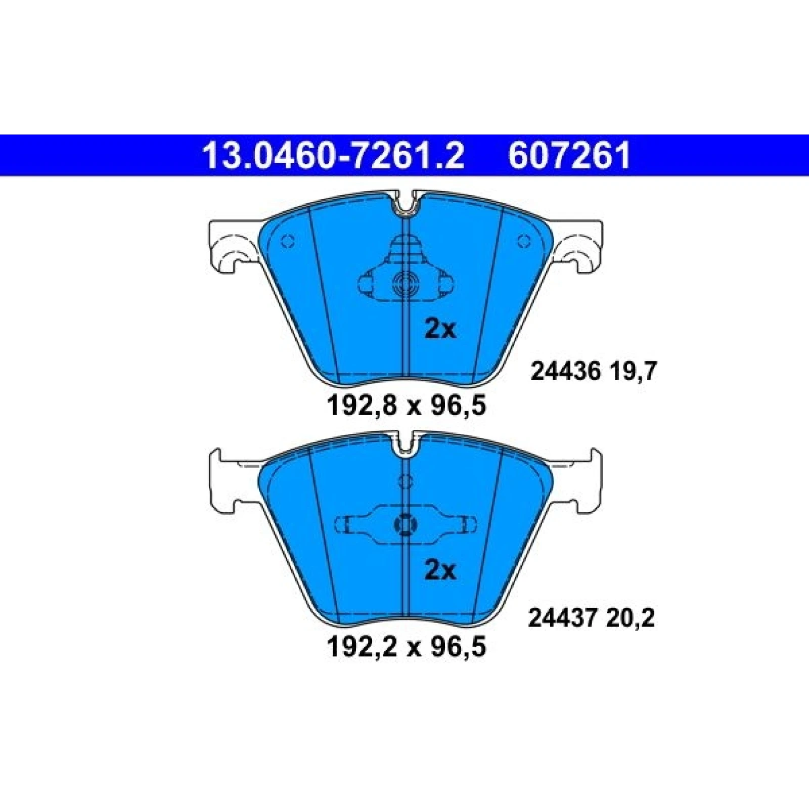 Bremsbelagsatz Bmw S. 5/7/X5/X6 3.0-6.0 09 13.0460-7261.2