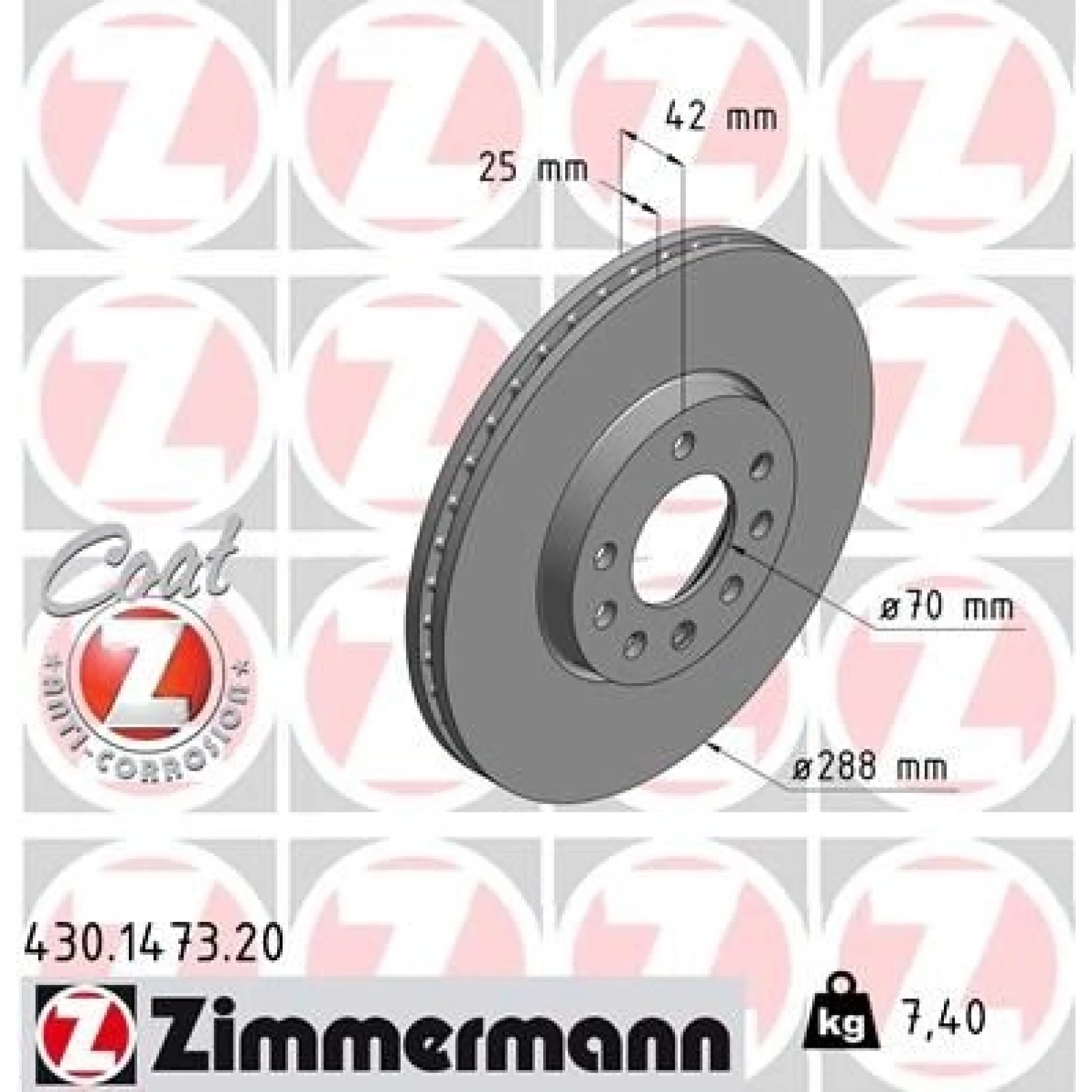 ZIMMERMANN Bremsscheibe 430.1473.20