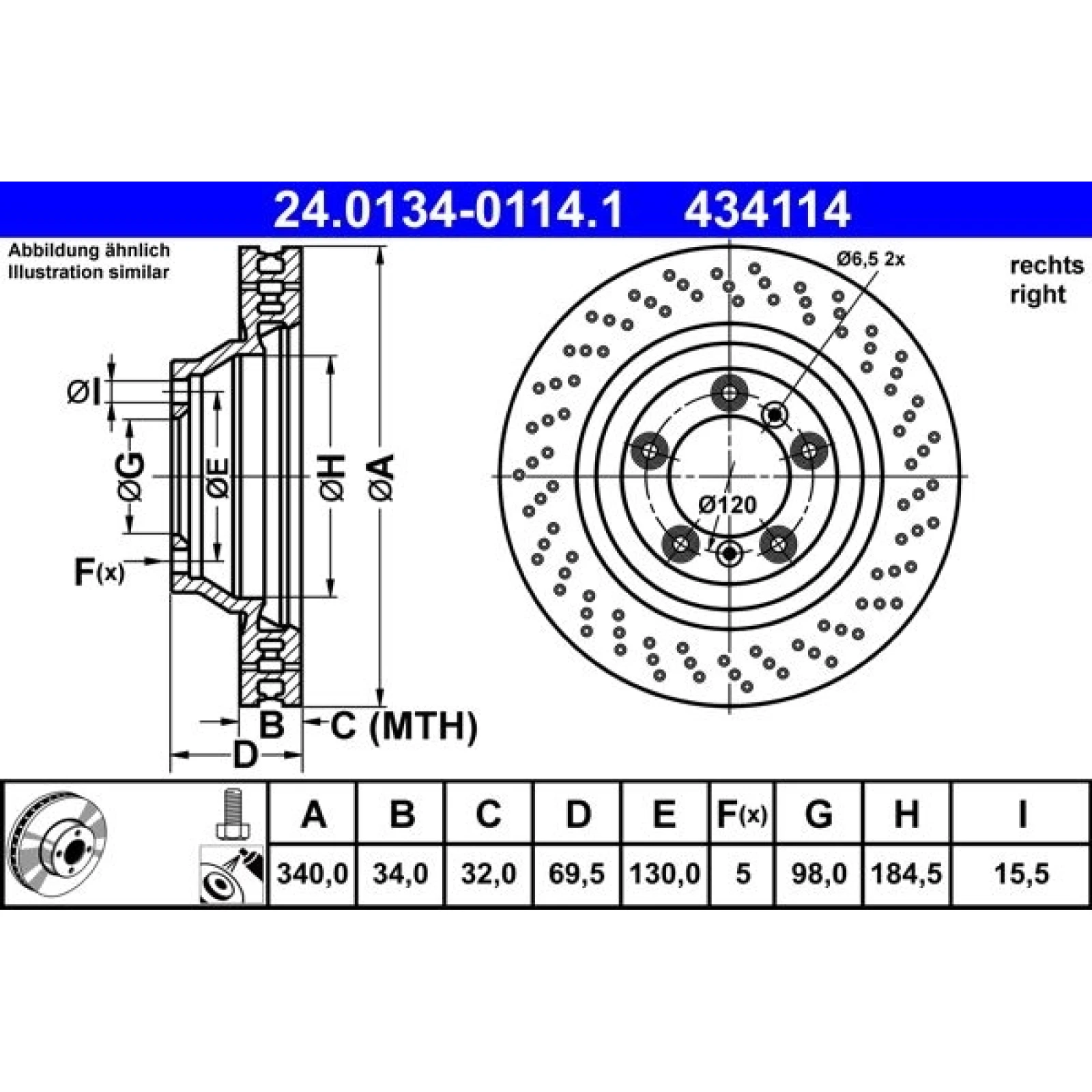 Bremsscheibe 24.0134-0114.1