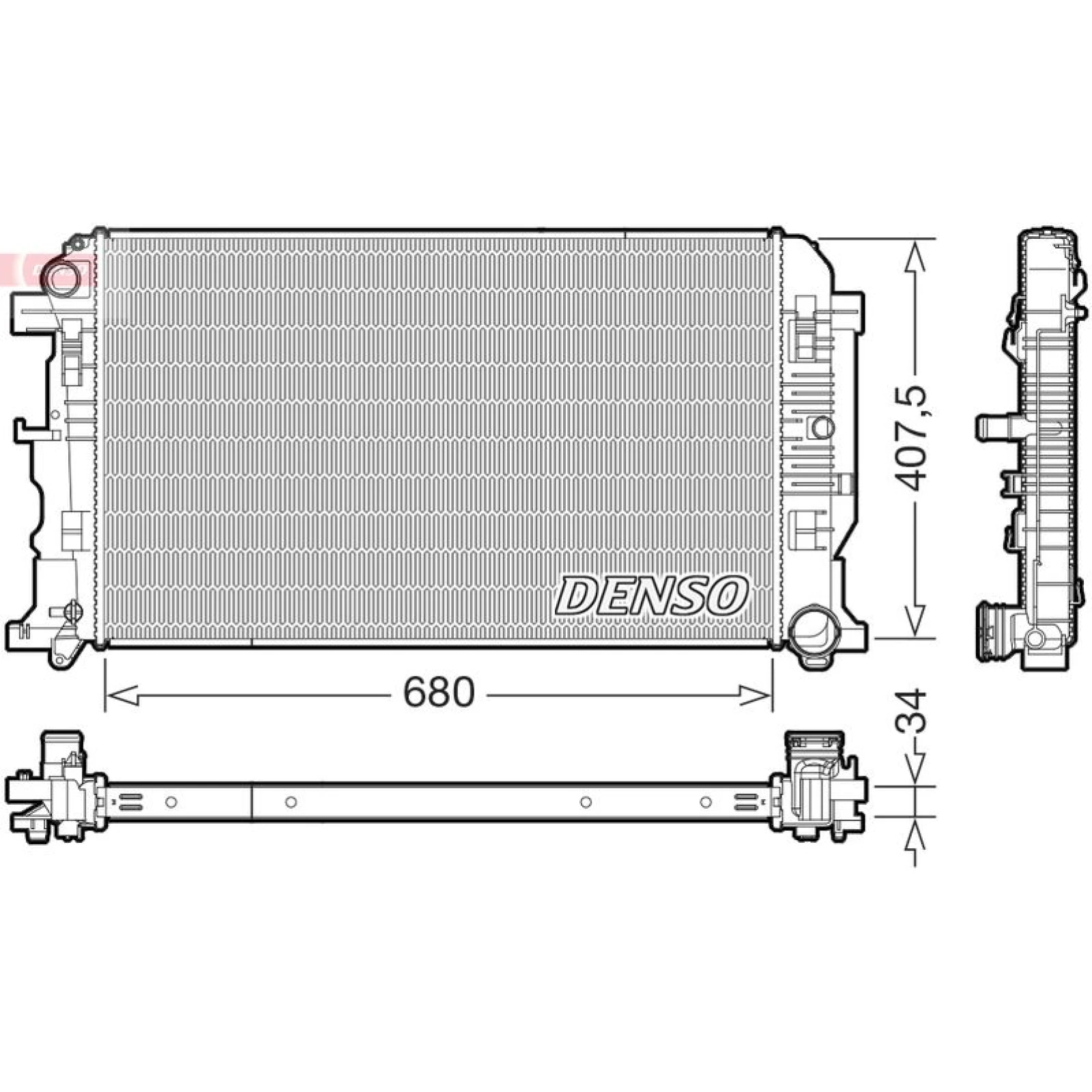 DENSO Kühler, Motorkühlung DRM32053