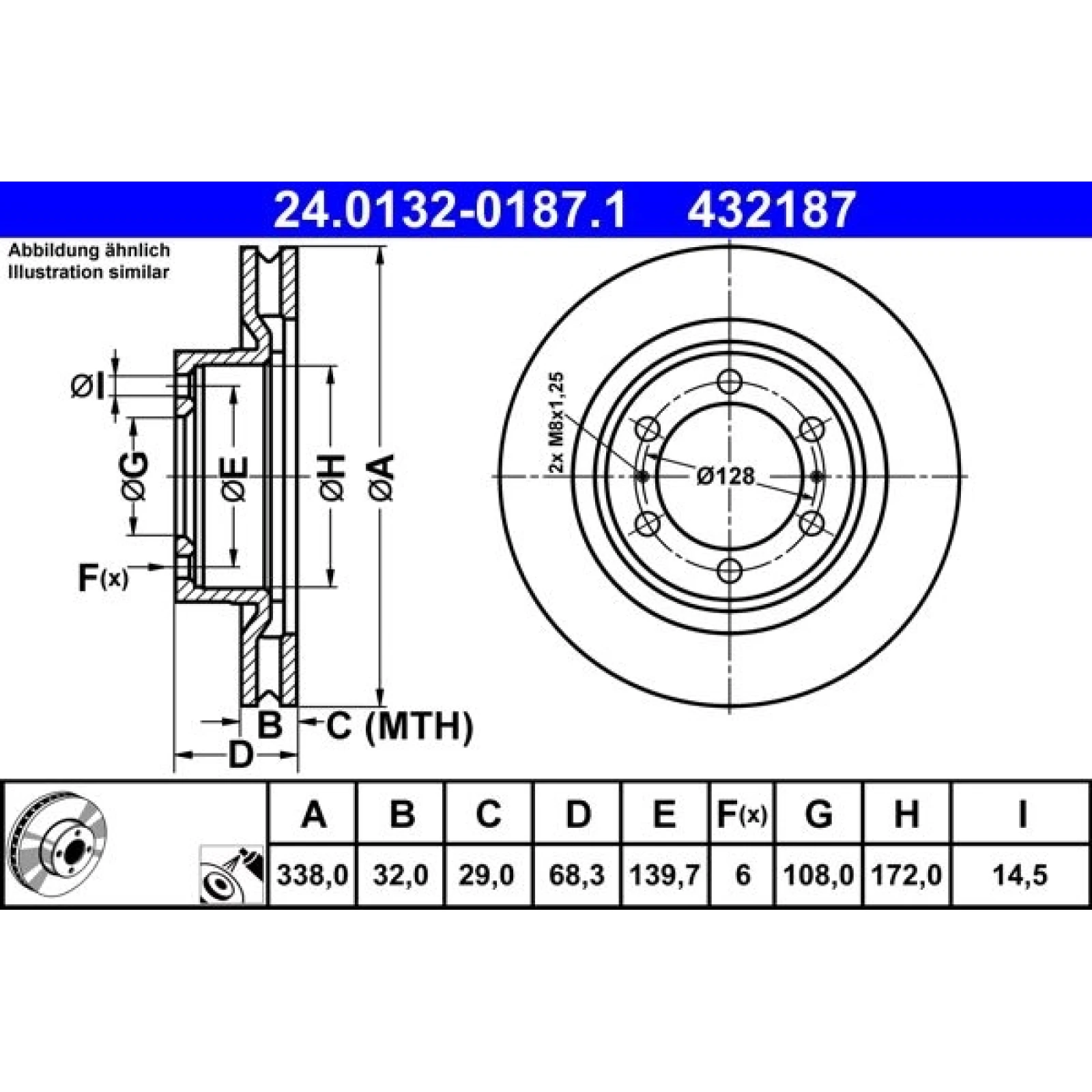 Bremsscheibe 24.0132-0187.1