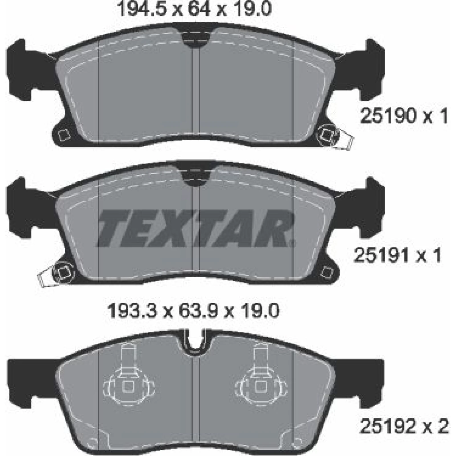 Bremsbelagsatz Jeep P. Grand Cherokee 10- Ko A 18 2519002