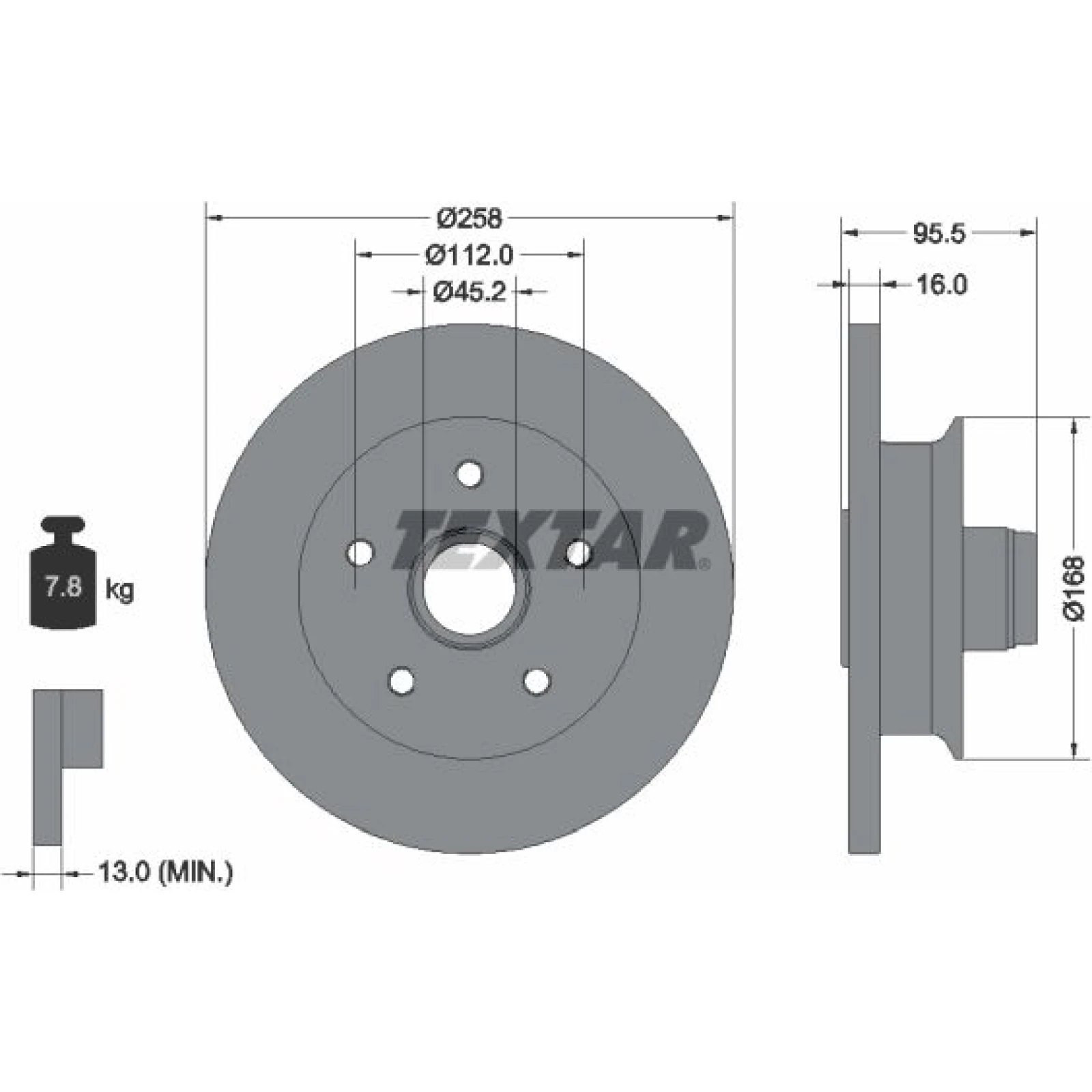 Bremsscheibe Vw P. T2 85-92 92053000
