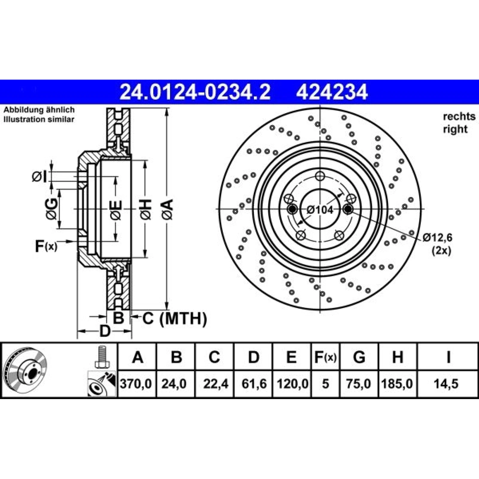 Bremsscheibe 24.0124-0234.2