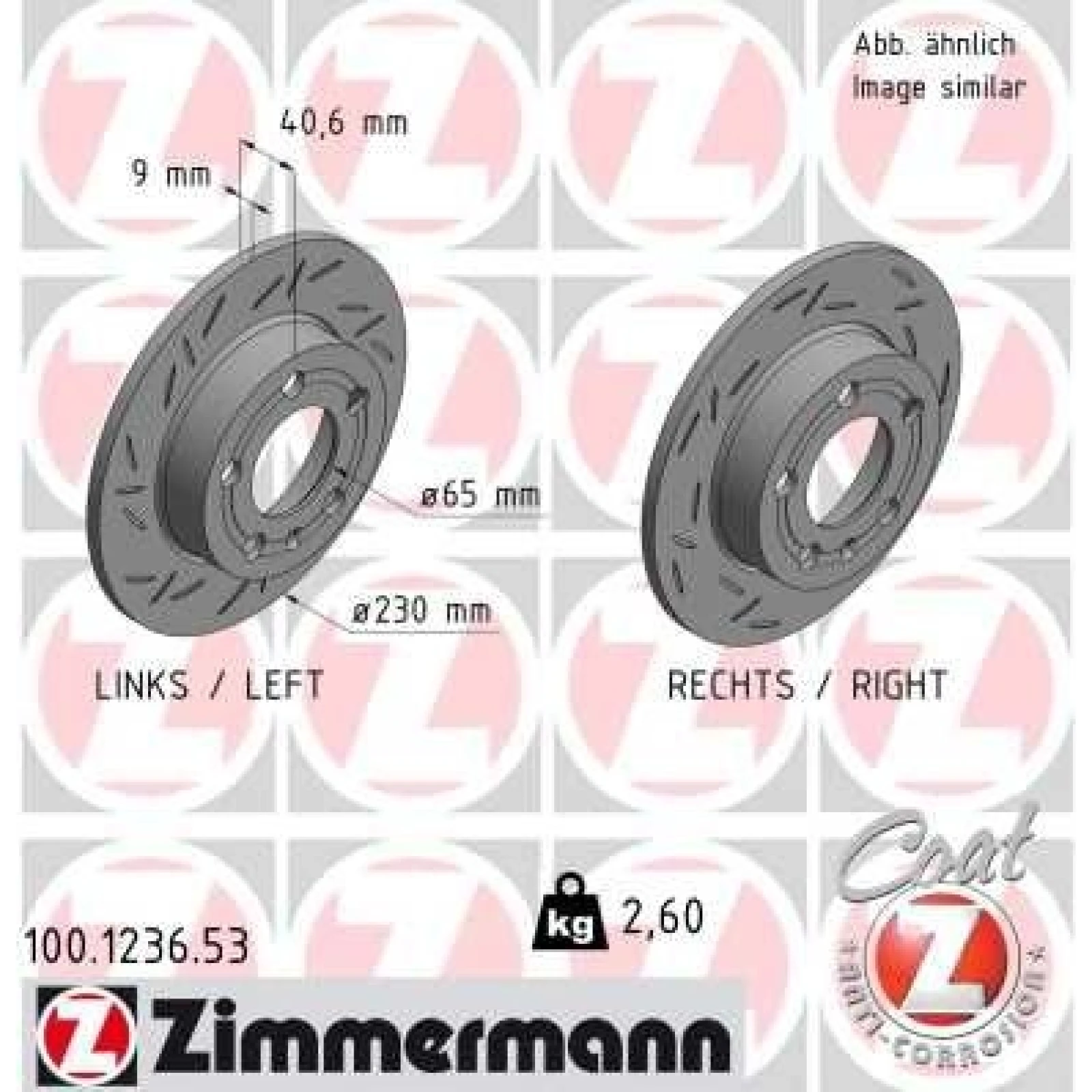 ZIMMERMANN Bremsscheibe 100.1236.53