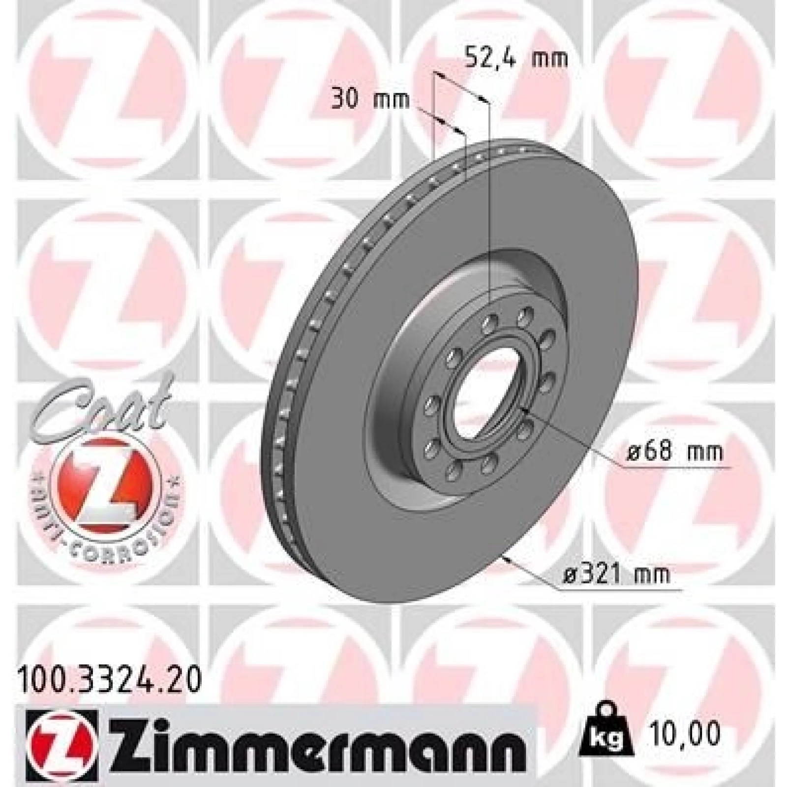 ZIMMERMANN Bremsscheibe 100.3324.20