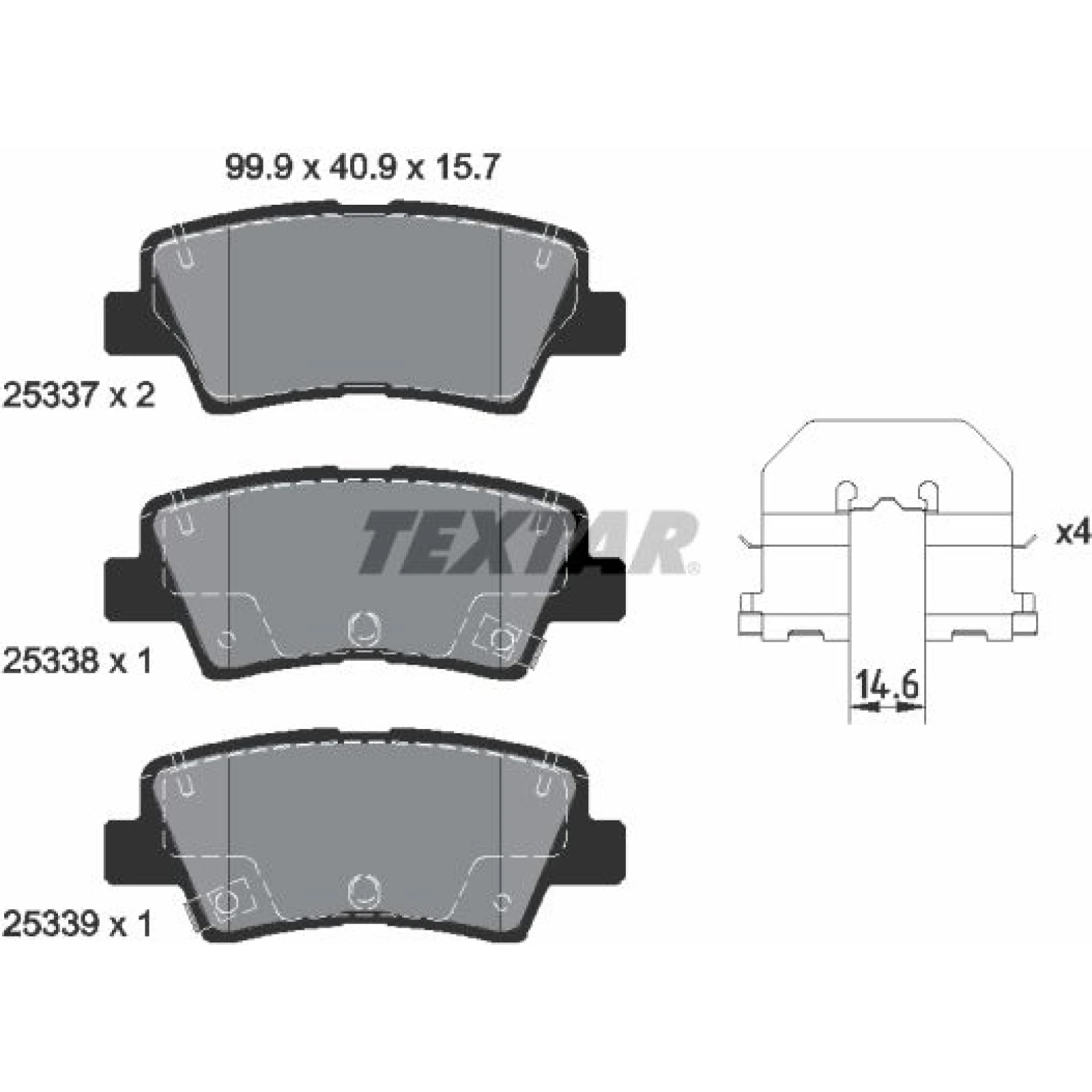 Bremsbelagsatz Hyundai T. I40 11-/Sonata 08-/Ceed 12-/Optima Siehe Katalog 2533701