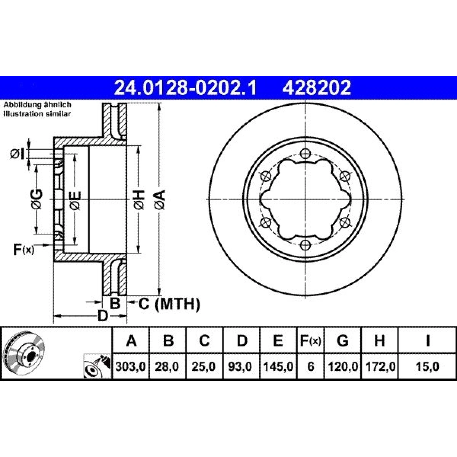 Bremsscheibe Db T. Sprinter 06 24.0128-0202.1