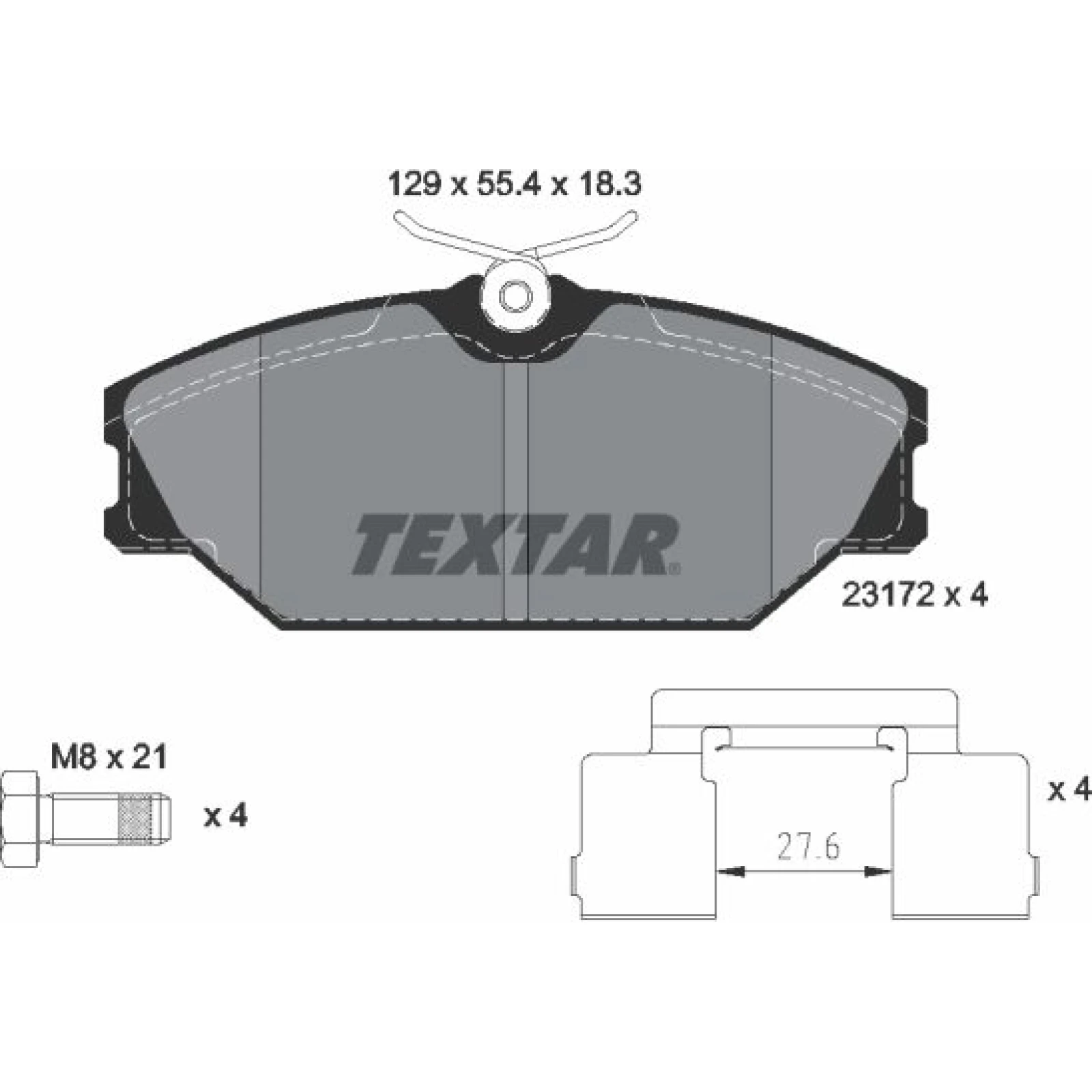 Bremsbelagsatz Renault P. Laguna 99-01/Megane/Scenic 97-03 2317203