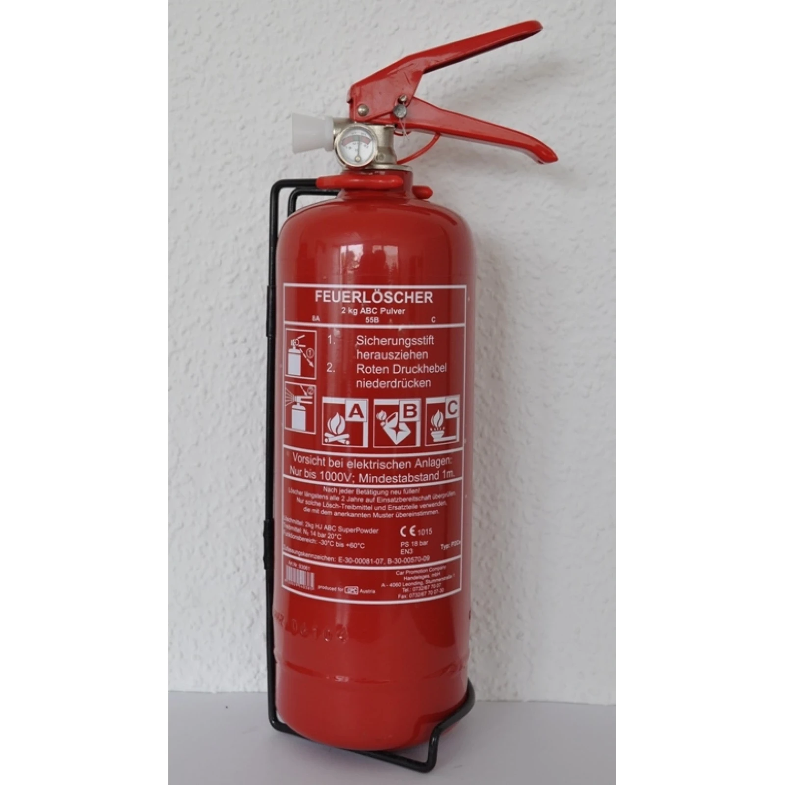 Feuerlöscher ABC, 2 kg, Pulver, Aluzyl 93061