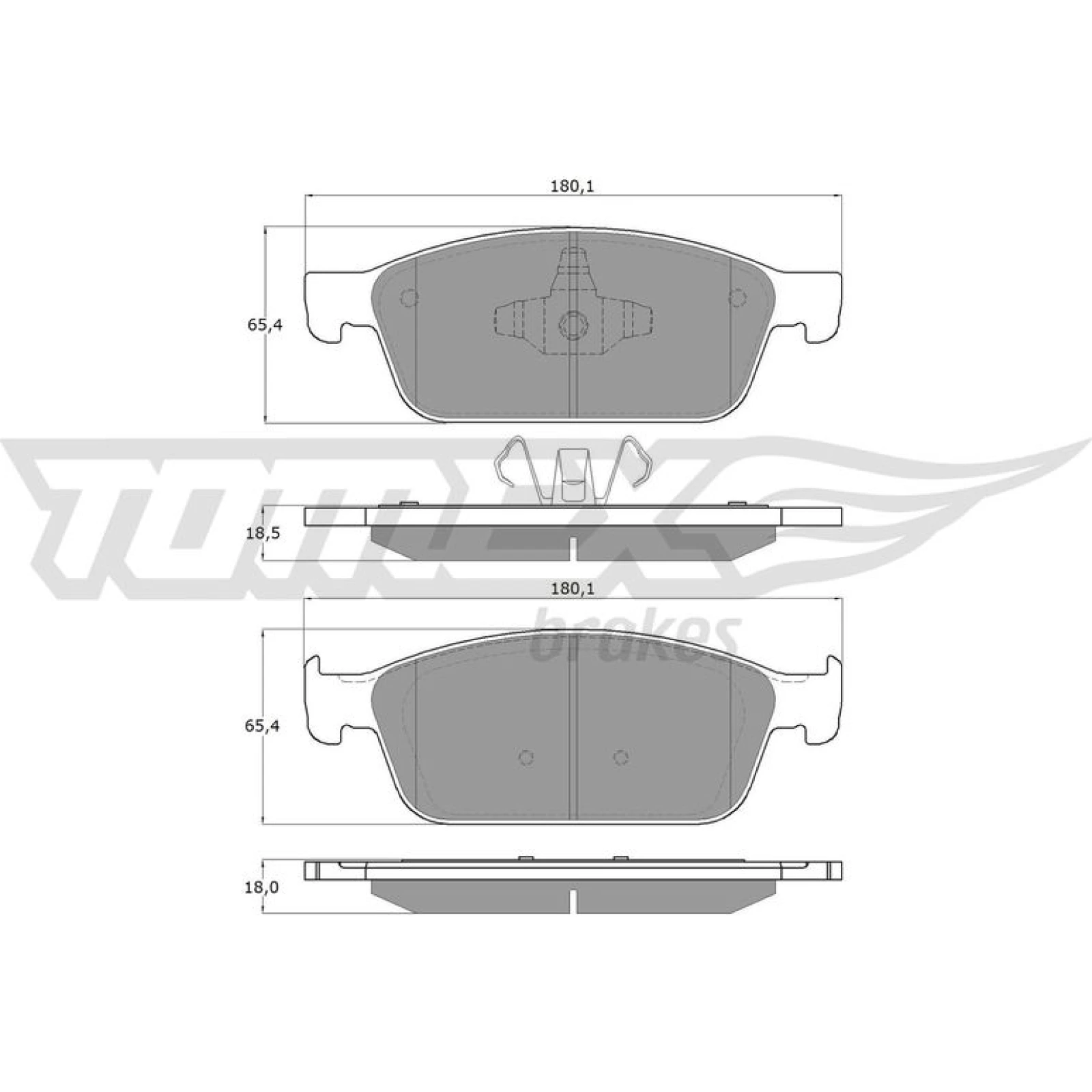 TOMEX brakes Bremsbelagsatz, Scheibenbremse TX 18-91