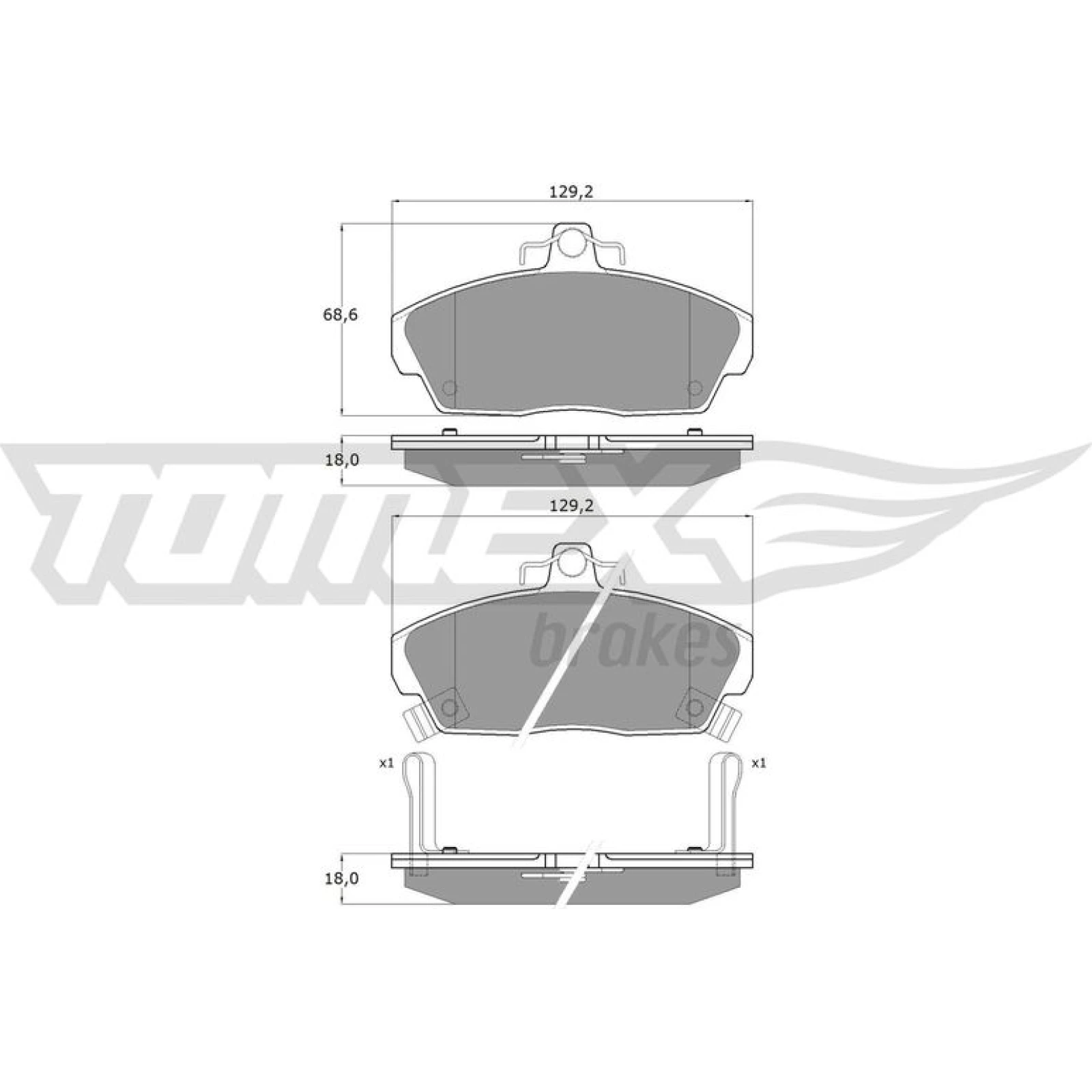 TOMEX brakes Bremsbelagsatz, Scheibenbremse TX 11-51