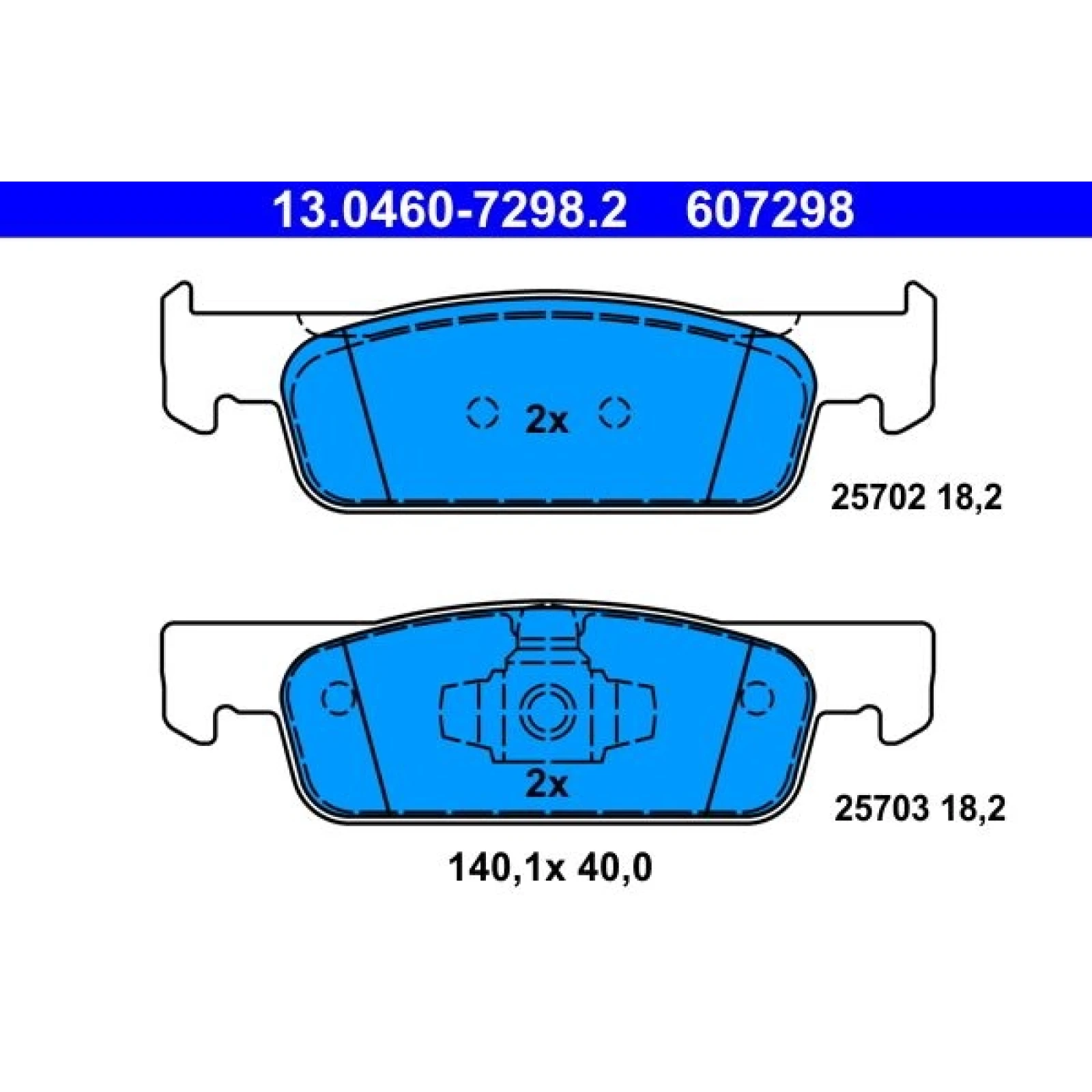 Bremsbelagsatz Dacia P. Logan/Sandero 1.2-1.6 12 13.0460-7298.2