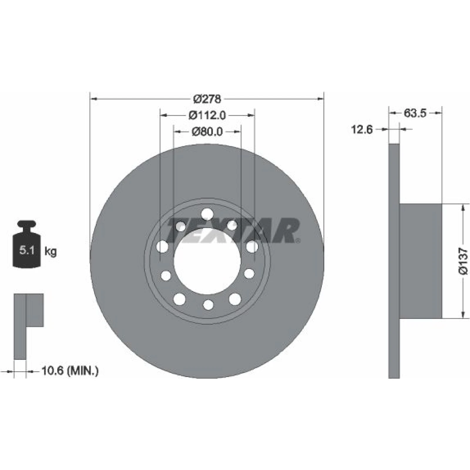 Bremsscheibe Db P. W123 200-300 92009500