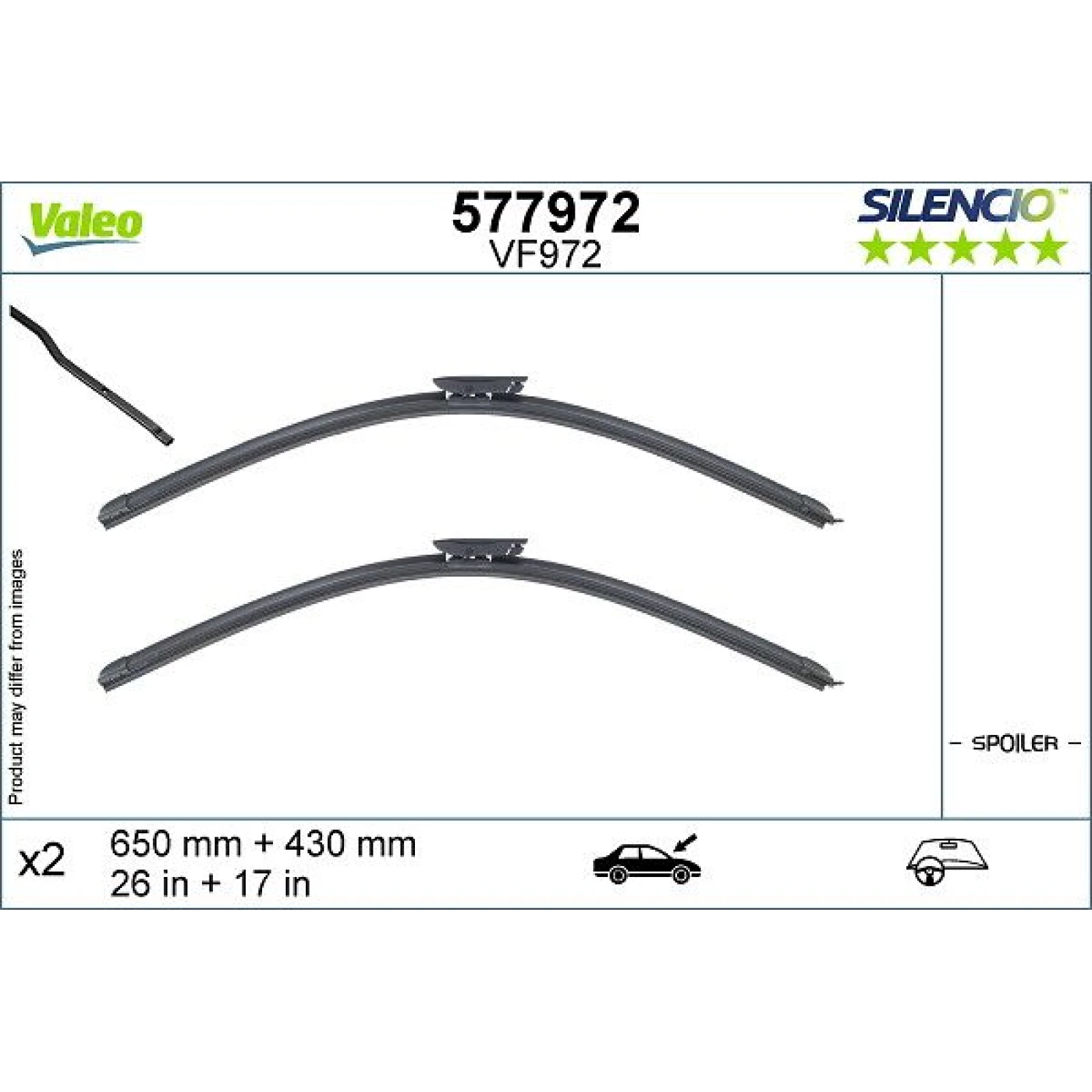 VALEO Silencio Wiper FB OE LHD Kit 577972